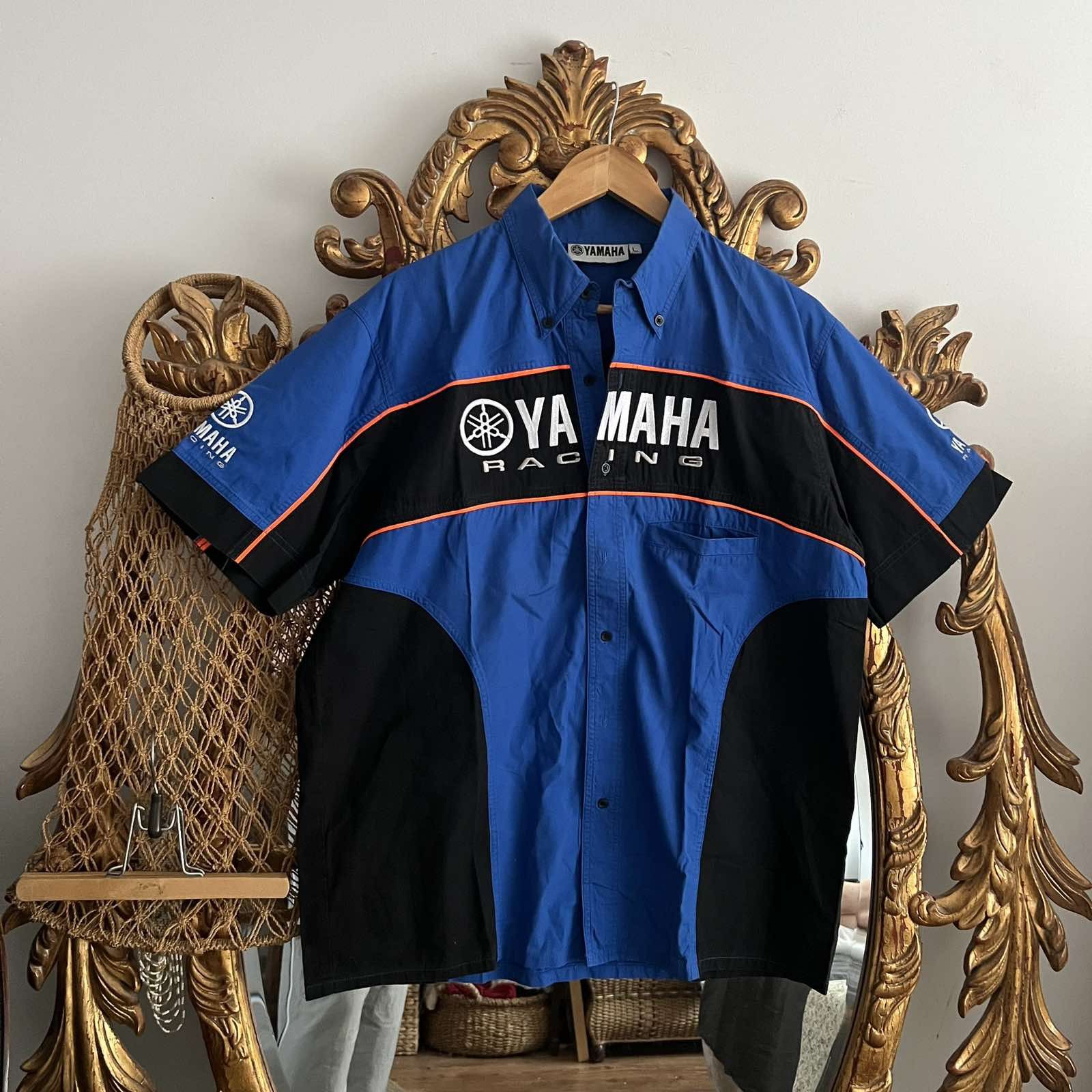 Yamaha Vintage shirt Yamaha Y2K Racing Blue Sz L Size US L / EU 52-54 / 3 - 1 Thumbnail