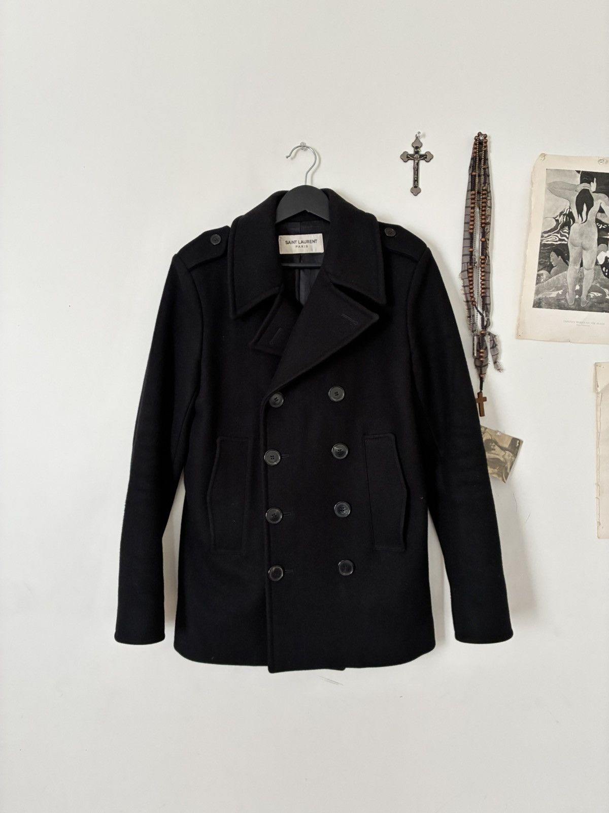 Saint Laurent Paris Saint Laurent Paris FW15 Caban Peacoat Size US M / EU 48-50 / 2 - 1 Thumbnail