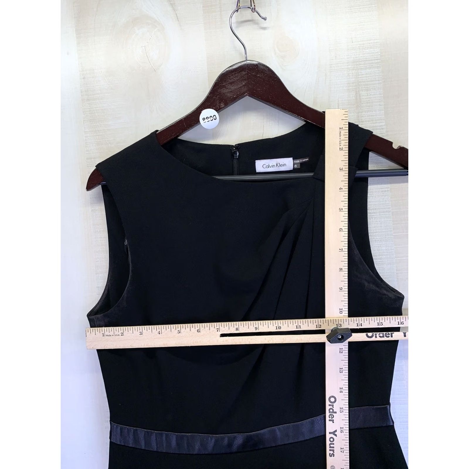 Calvin Klein Calvin Klein Black A-Line Pleated Shoulder Womens 8- Regular Dress/Made For Party/Cocktail Formal Travel Size M / US 6-8 / IT 42-44 - 6 Thumbnail