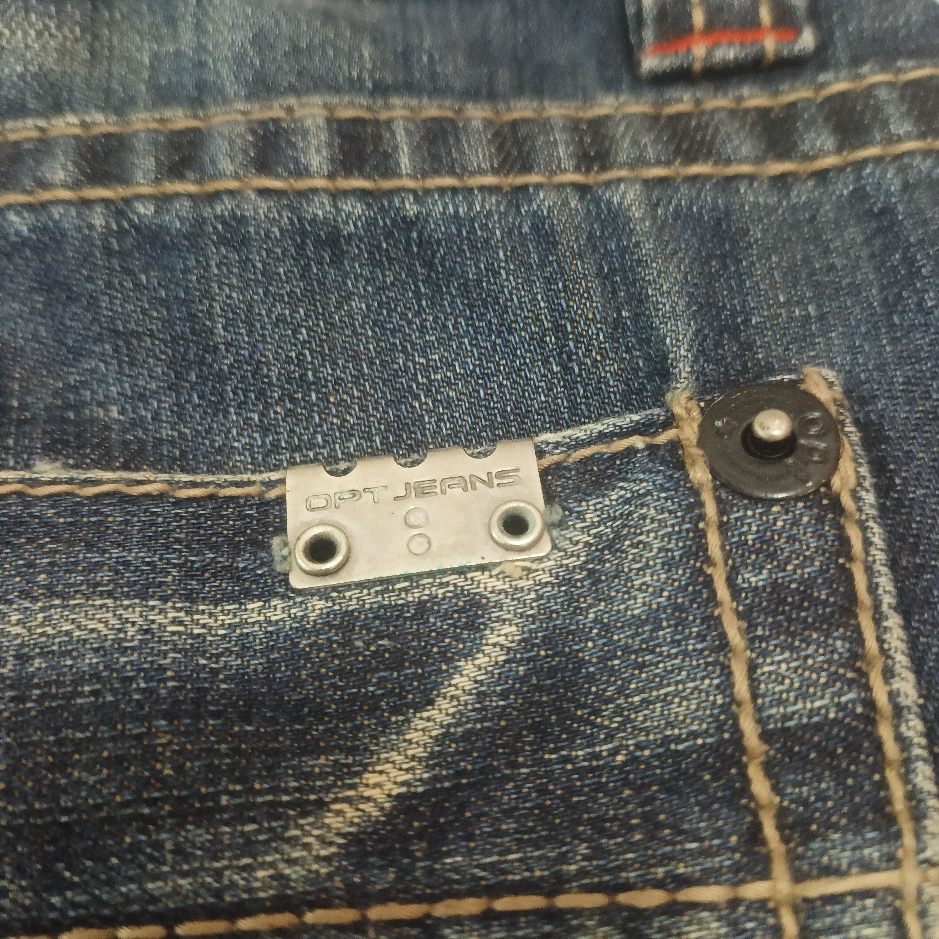 Japanese Brand Japanese Matrix Opt jeans flared Distressed jeans Size US 31 - 18 Thumbnail