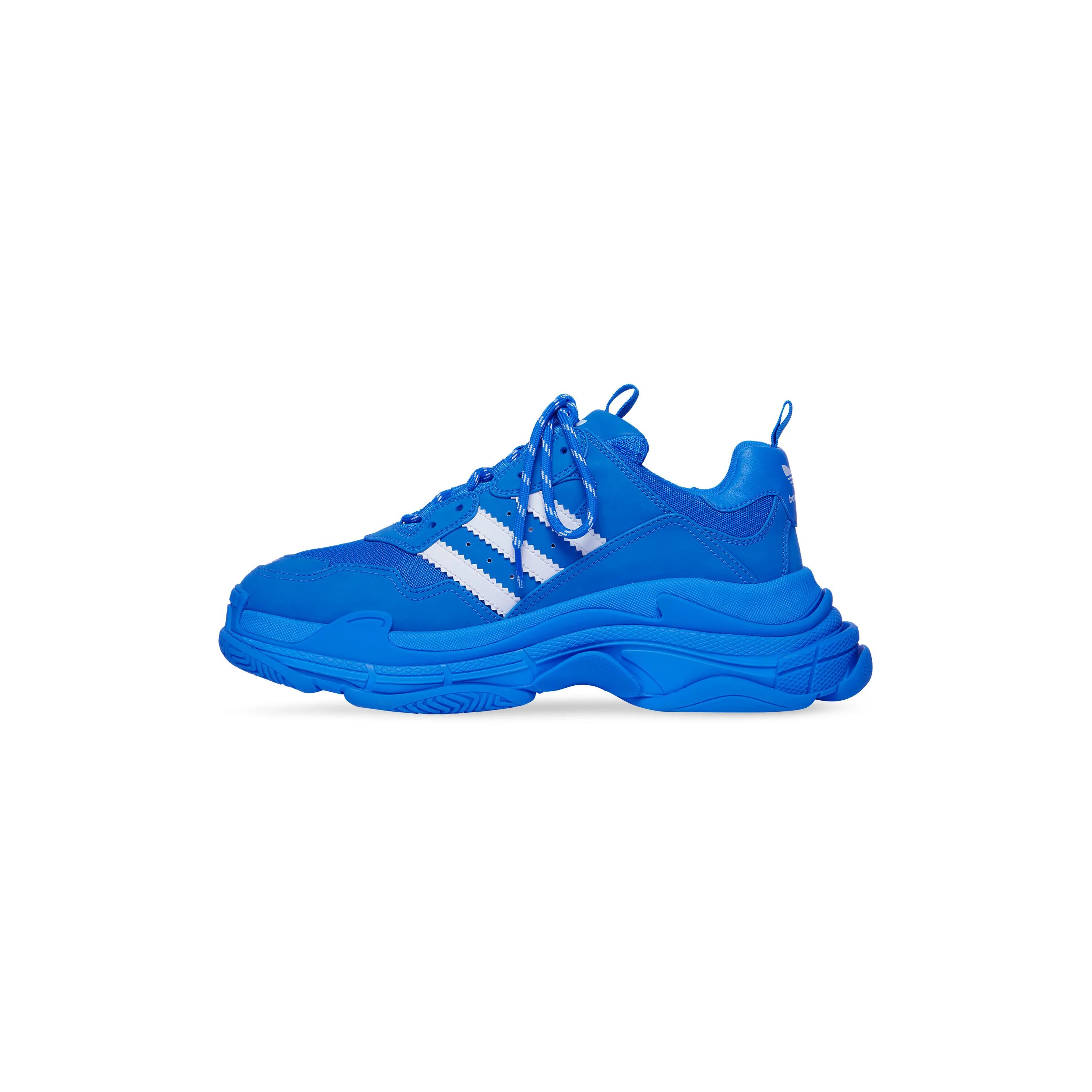 Balenciaga o1in1g1224 Adidas Triple S Sneakers in Blue & White Size US 10 / IT 40 - 4 Thumbnail
