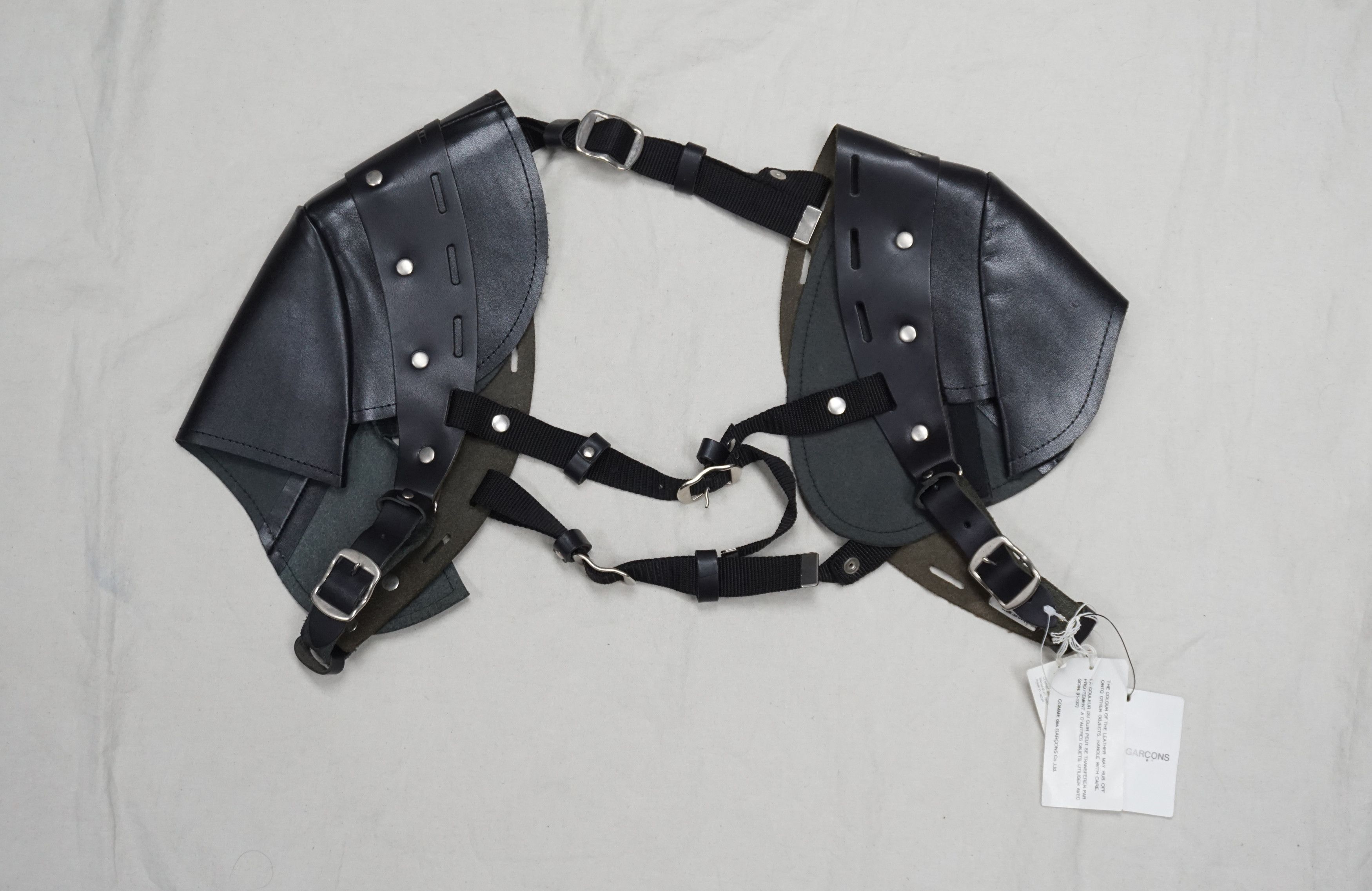 Comme des Garcons × Designer × Japanese Brand Comme des Garcons Black Leather Shoulder Harness Size ONE SIZE - 5 Thumbnail