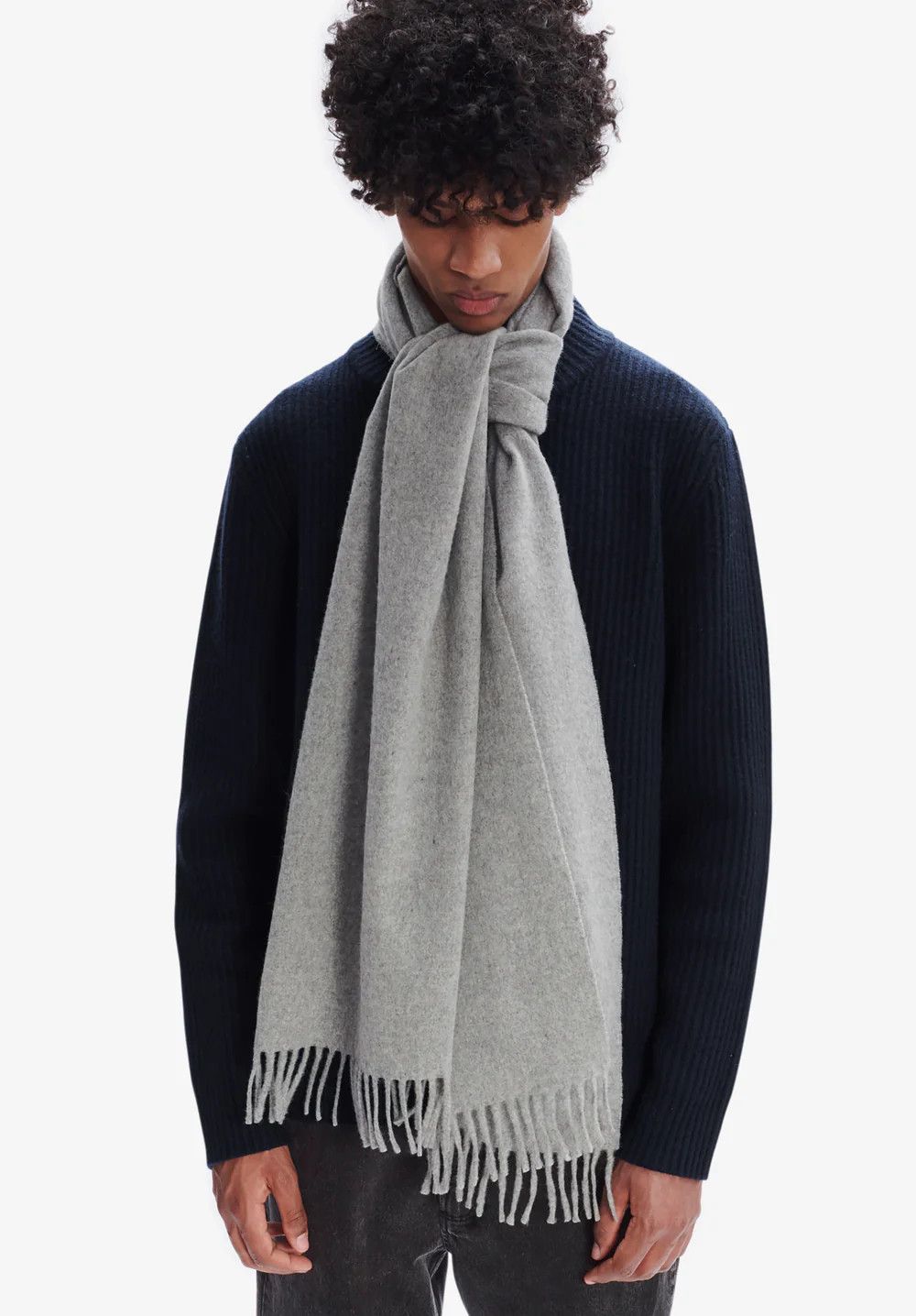 A.P.C. o1mle1125 Size: OS / Ambroise Brodee Scarf in Gray Size ONE SIZE - 2 Thumbnail