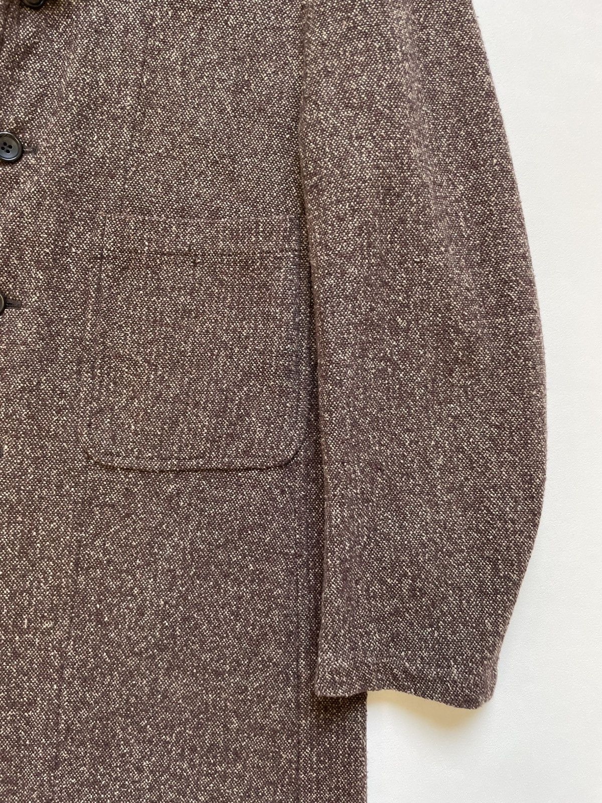Comme des Garcons Homme Plus S/S 1995 Brown Weave Cotton Overcoat Size US M / EU 48-50 / 2 - 9 Thumbnail
