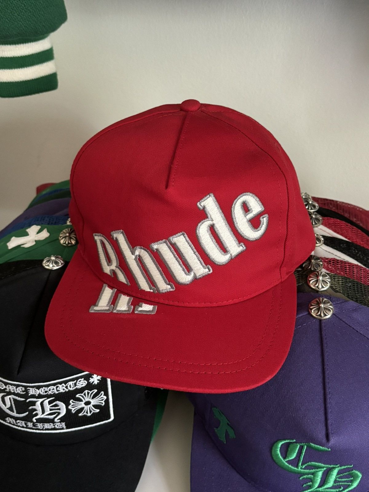 Rhude RHUDE SPELLOUT LOGO HAT Size ONE SIZE - 3 Thumbnail