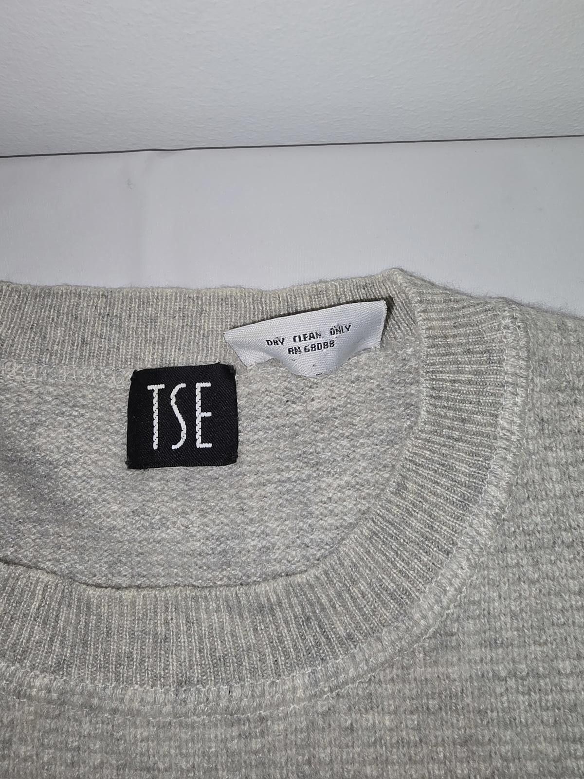 Tse TSE 100% Cashmere Sweater - Light Gray Waffle Knit - Size S Size S / US 4 / IT 40 - 2 Thumbnail