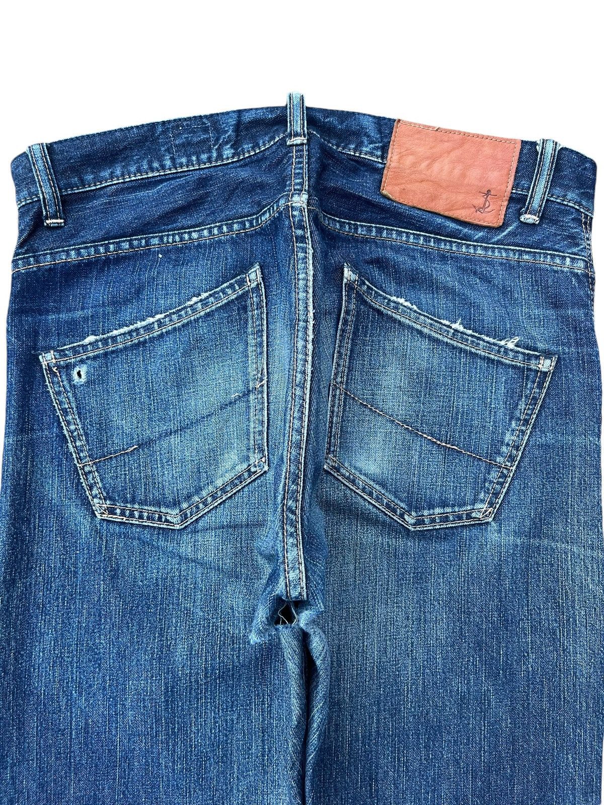 Designer × Nepenthes × URBAN RESEARCH DOORS Vintage Urban Research Blue Monark Frayed Leg Straight Jeans Size US 32 / EU 48 - 4 Thumbnail