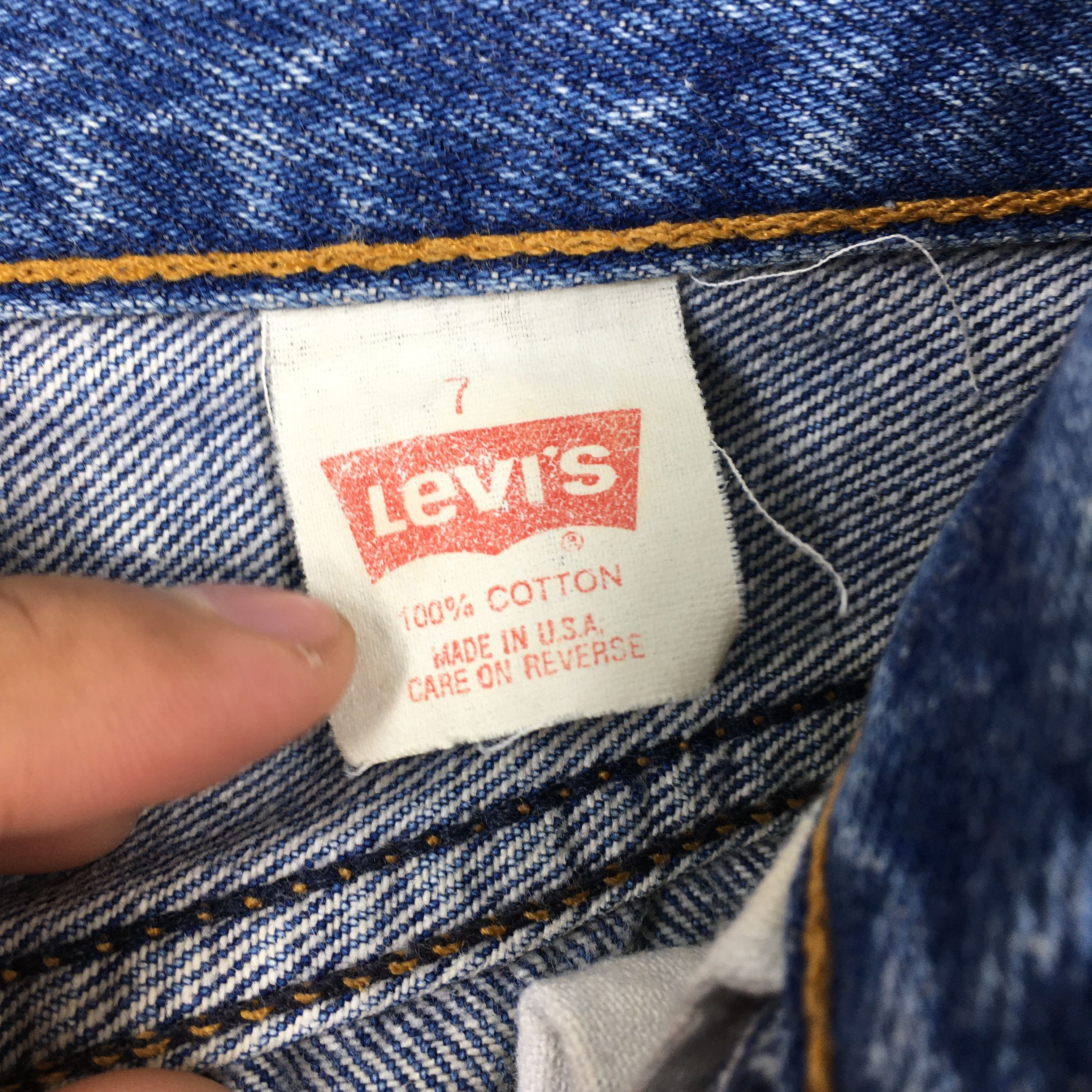 Levi's Size 23x30 Vintage 90s Levi's 501 Faded Blue Jeans S384 Size 23" - 7 Thumbnail