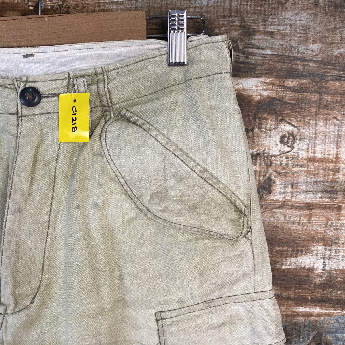 Japanese Brand DL Surplus White Cargo Multipocket Pants #C1218 Size US 29 - 8 Thumbnail