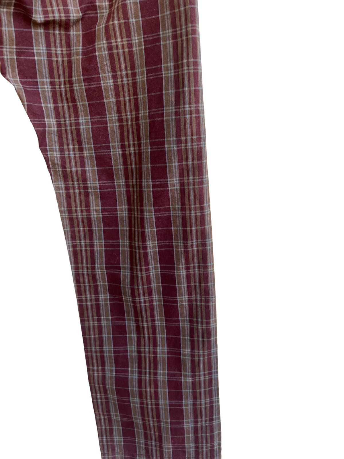 Paul Smith Vintage Paul Smith Jeans Made in Japan Waxed Plaid Pant Size US 29 - 18 Thumbnail