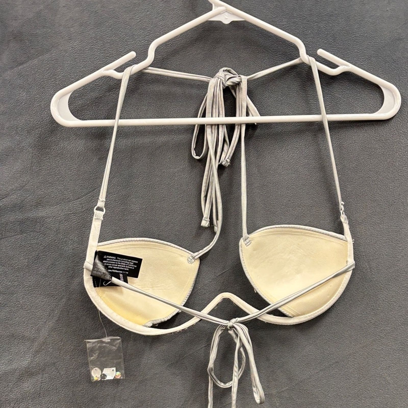 Other Windsor Colorful Crystal Embellish Silver Bikini Top Padded Size ONE SIZE - 2 Thumbnail