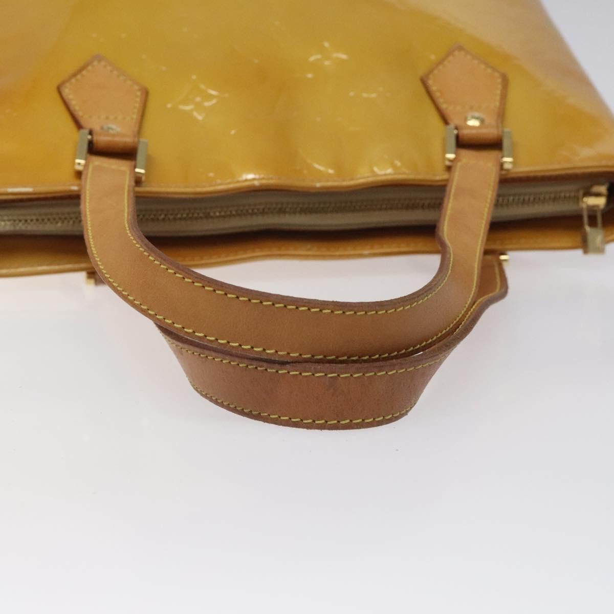 Louis Vuitton LOUIS VUITTON Monogram Vernis Houston Hand Bag Beige M91004 Size ONE SIZE - 7 Thumbnail