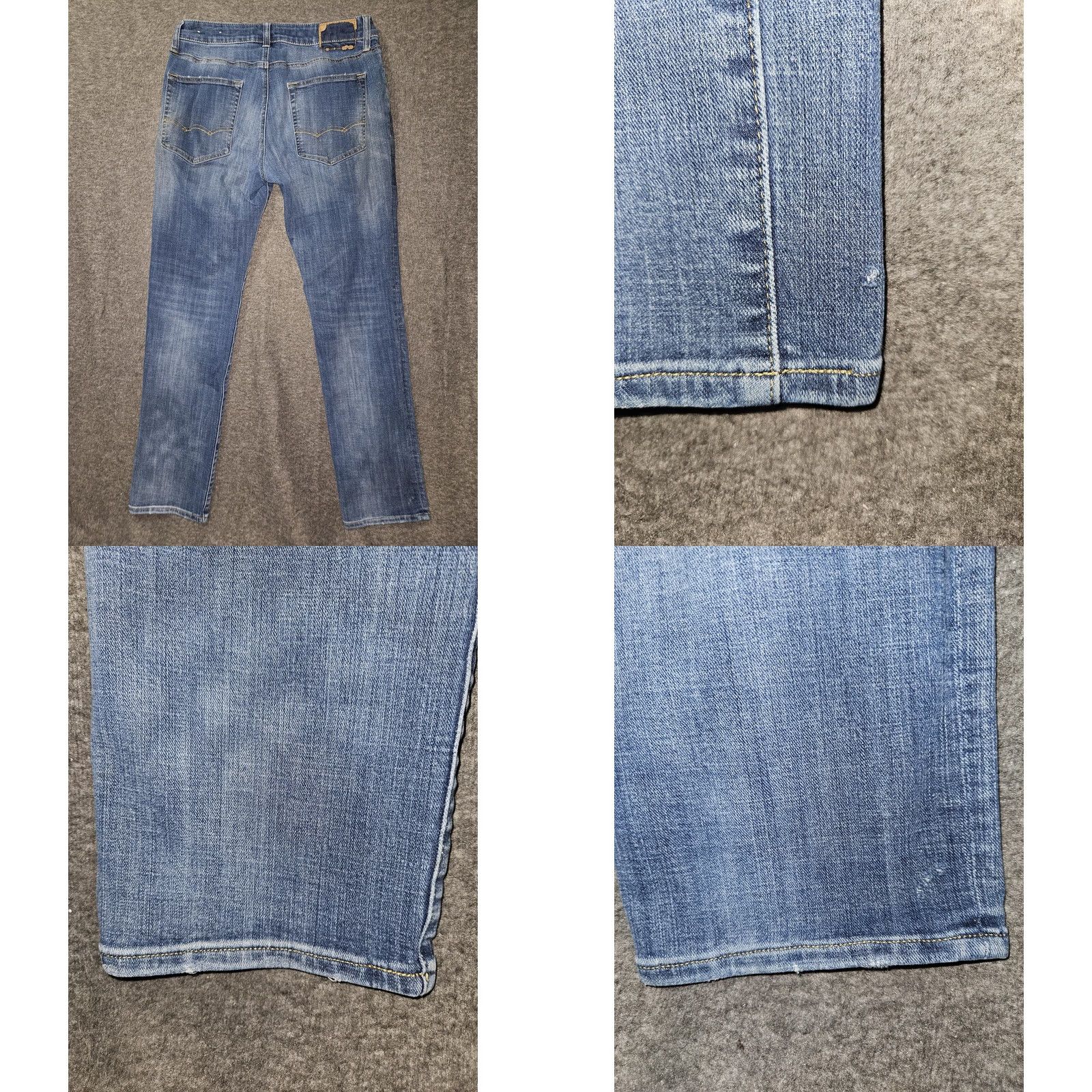 Vintage American Eagle Jeans Mens 32x32 Slim Straight Blue Extreme Flex 4 Denim Stretch Comfort Pockets 5-Pocket Logo Size US 32 / EU 48 - 8 Thumbnail