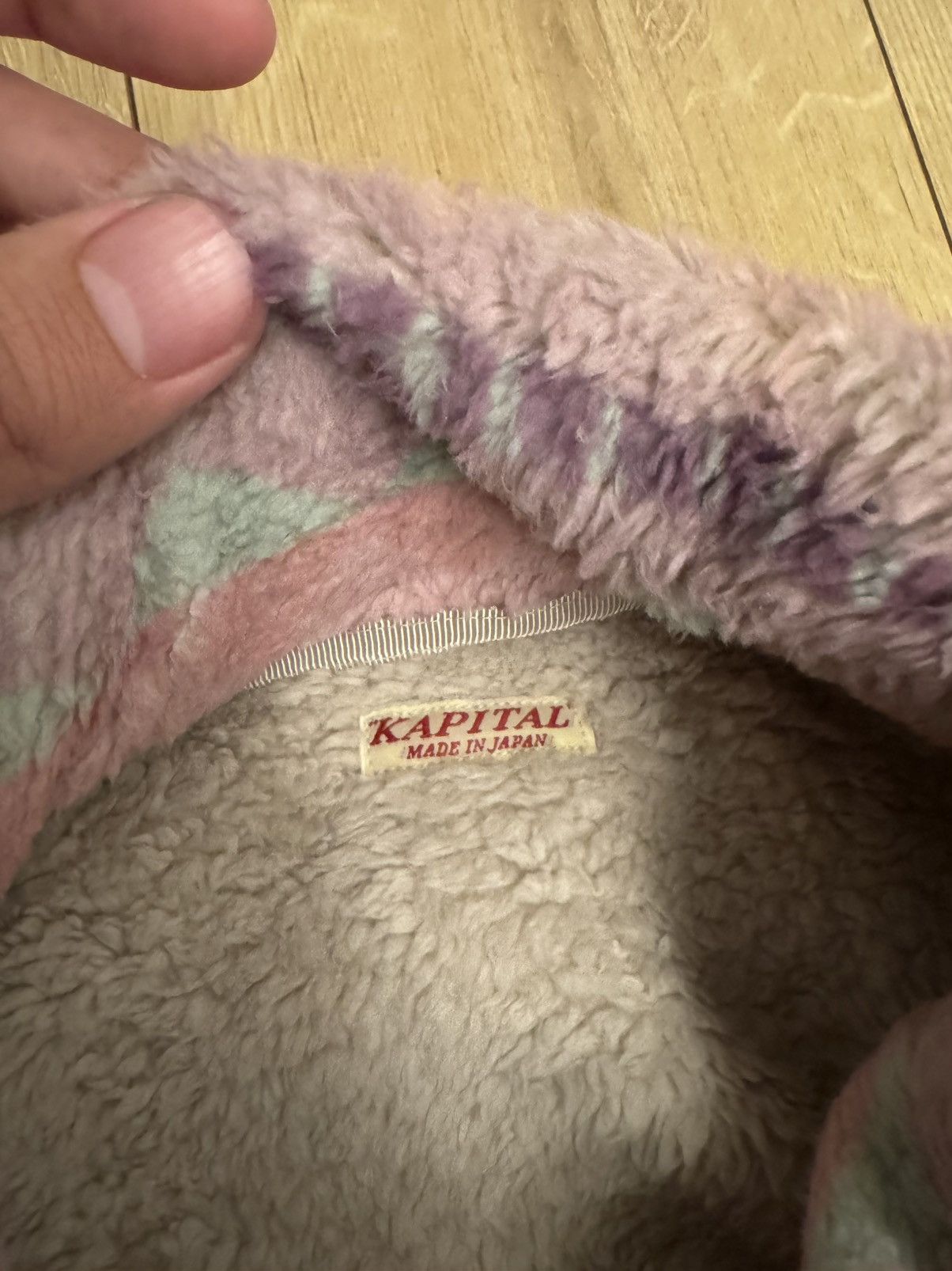 Kapital Kapital Ashland Pink Stripe and Bone Fleece Jacket Size US M / EU 48-50 / 2 - 9 Thumbnail