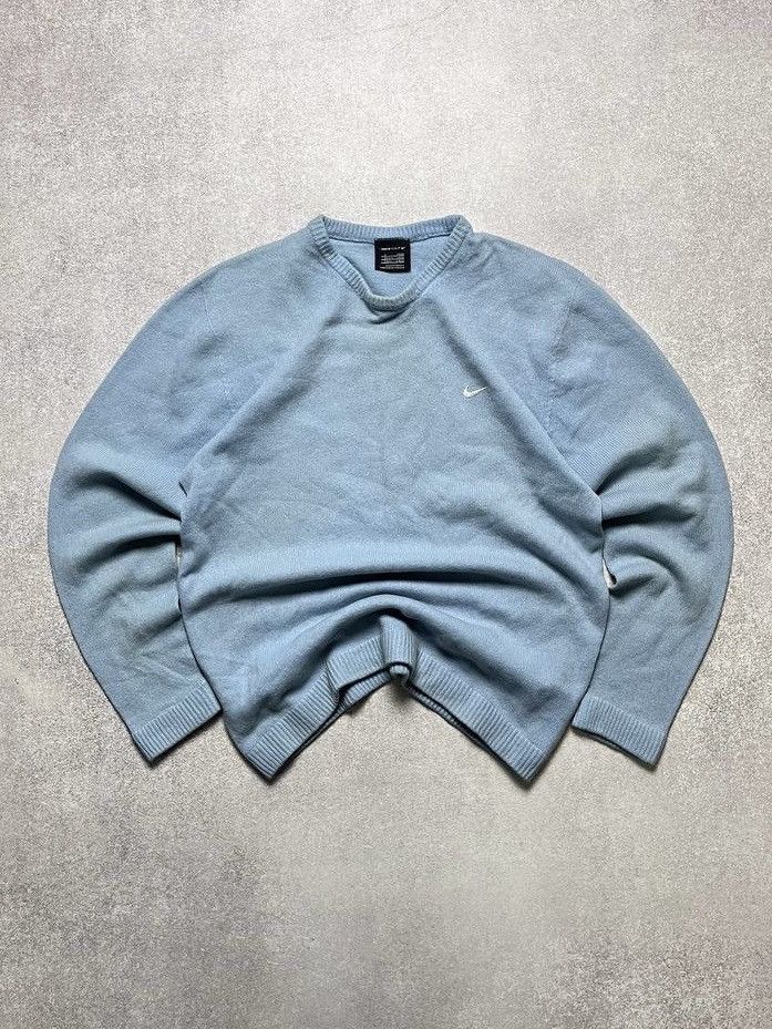Nike × Vintage Vintage Nike Swoosh Wool Sweater M Y2K Size US M / EU 48-50 / 2 - 1 Thumbnail