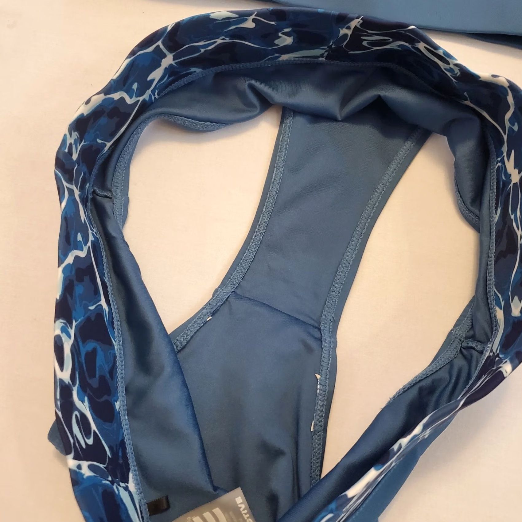 Vintage Bondi Active Swimsuit 10/12 Blue Hi Waist Bottom Sz 10 Top Sz 12 2 Piece Womens Size L / US 10 / IT 46 - 4 Thumbnail