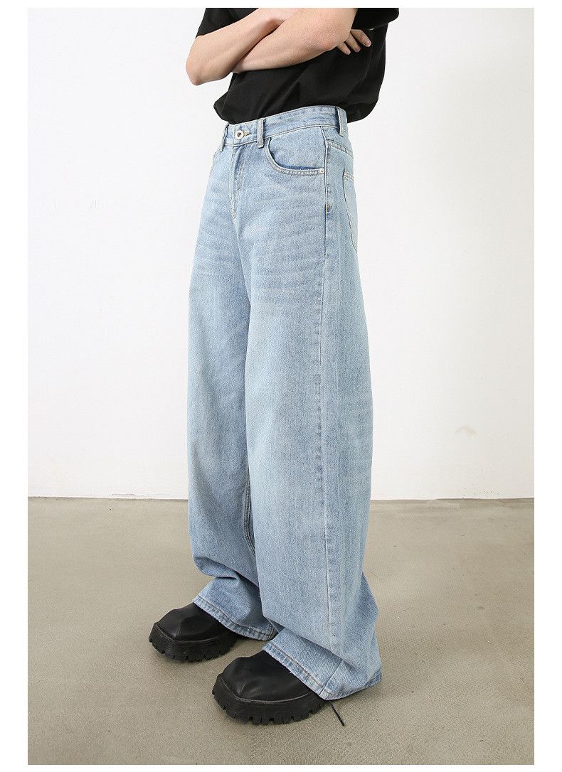 Jean Japanese retro men's wide-leg loose straight jeans Size US 32 / EU 48 - 5 Thumbnail