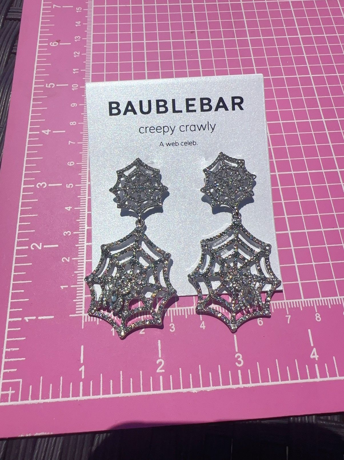 Designer Baublebar silver diamond paved creepy crawly A web celeb Size ONE SIZE - 6 Thumbnail