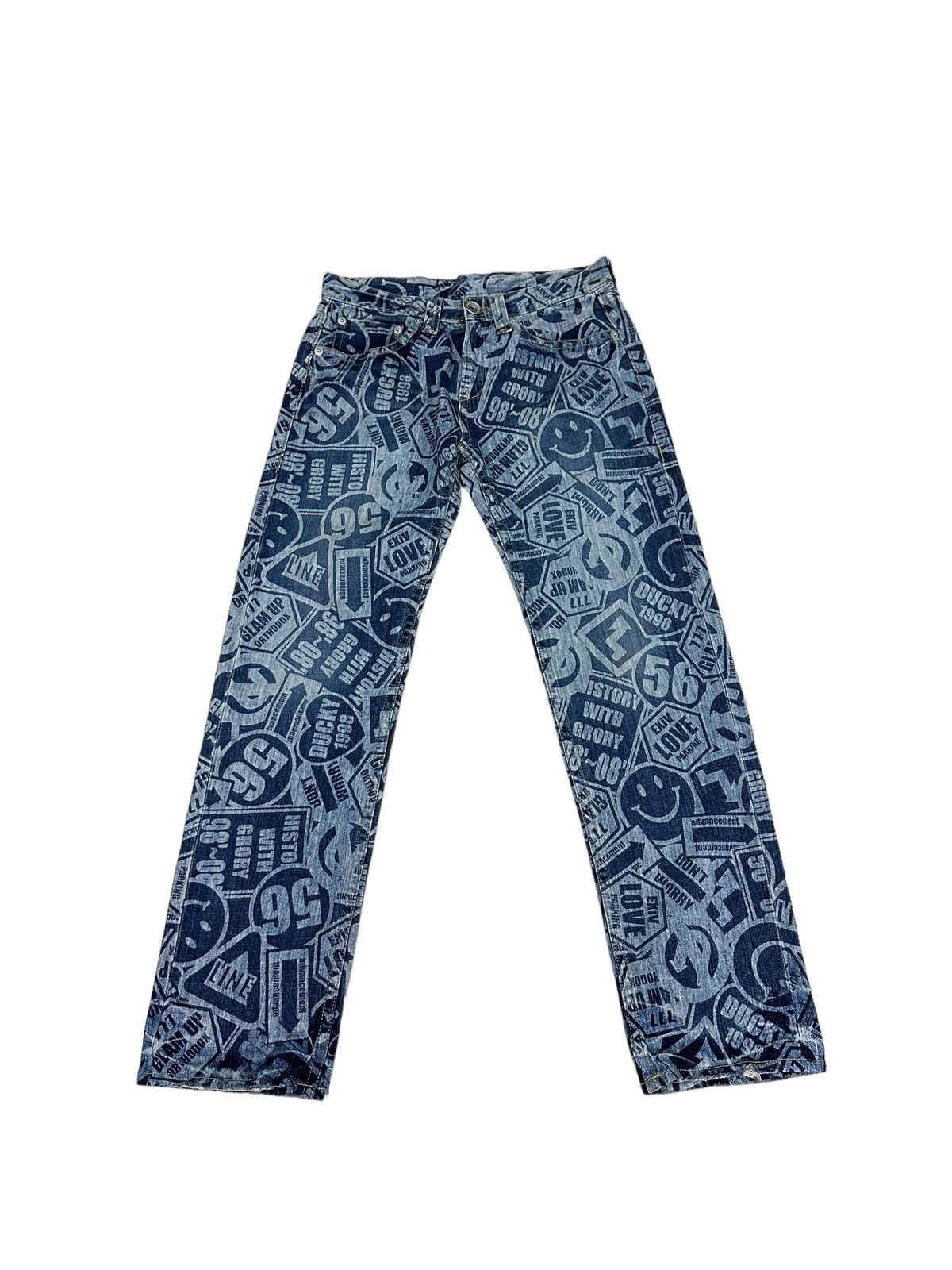 Japanese Brand CO&LU PRINTED DENIM JEANS Size US 32 / EU 48 - 1 Thumbnail