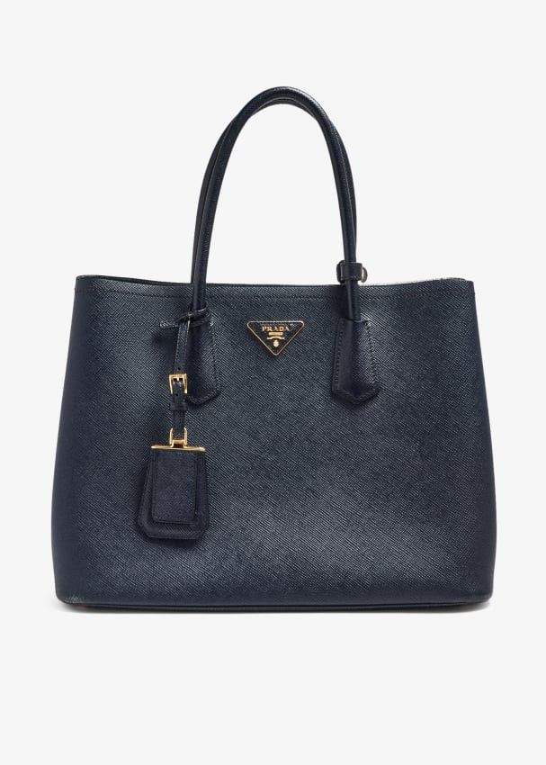 Prada o1tko10125 Size: OS / Double Saffiano Leather Bag in Black Size ONE SIZE - 1 Thumbnail