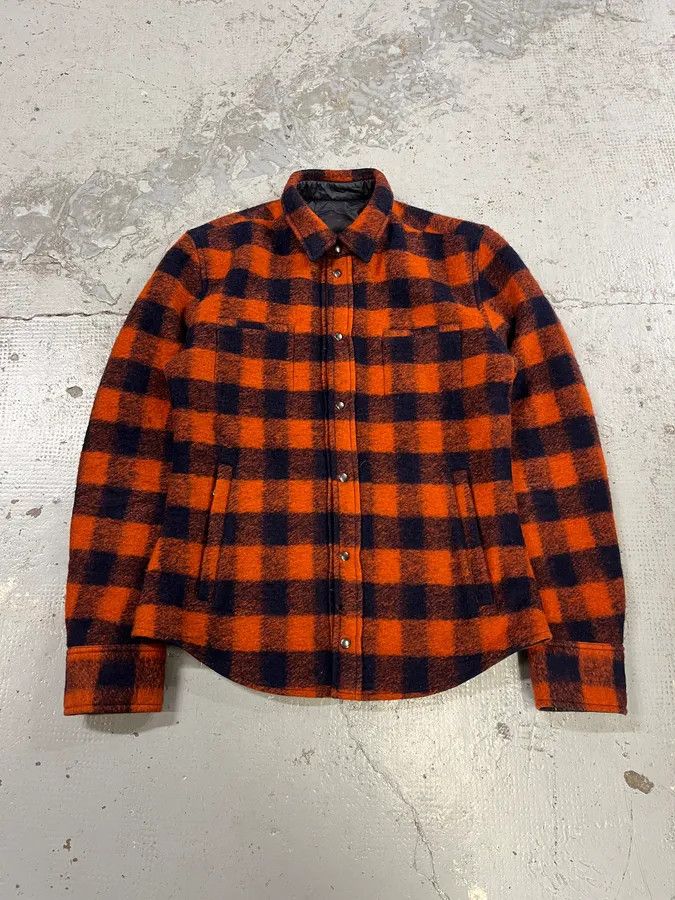 Dolce & Gabbana 2010s Dolce & Gabbana Reversible Orange & Black Tartan Jacket Size US M / EU 48-50 / 2 - 2 Thumbnail