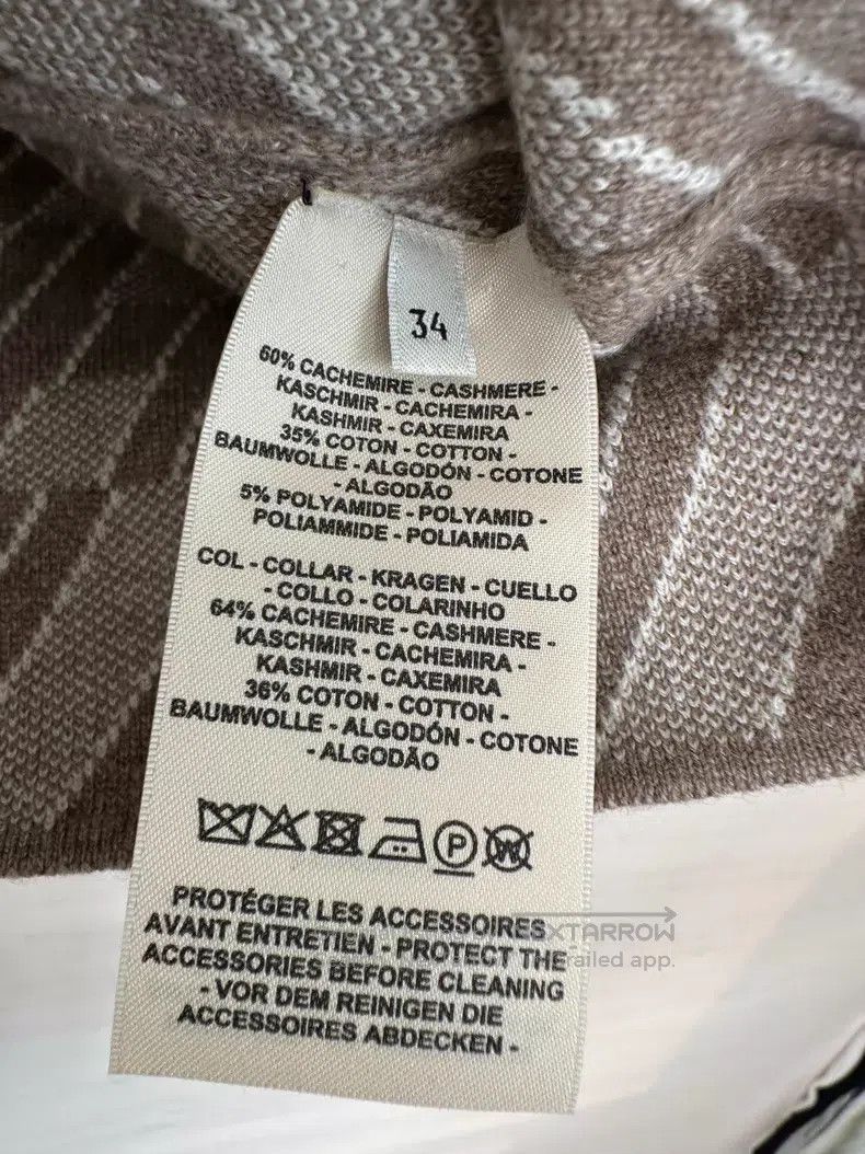 Hermes Hermes Women's two-tone jacquard short-sleeved turtleneck Size XXS / US 00 / IT 34 - 3 Thumbnail