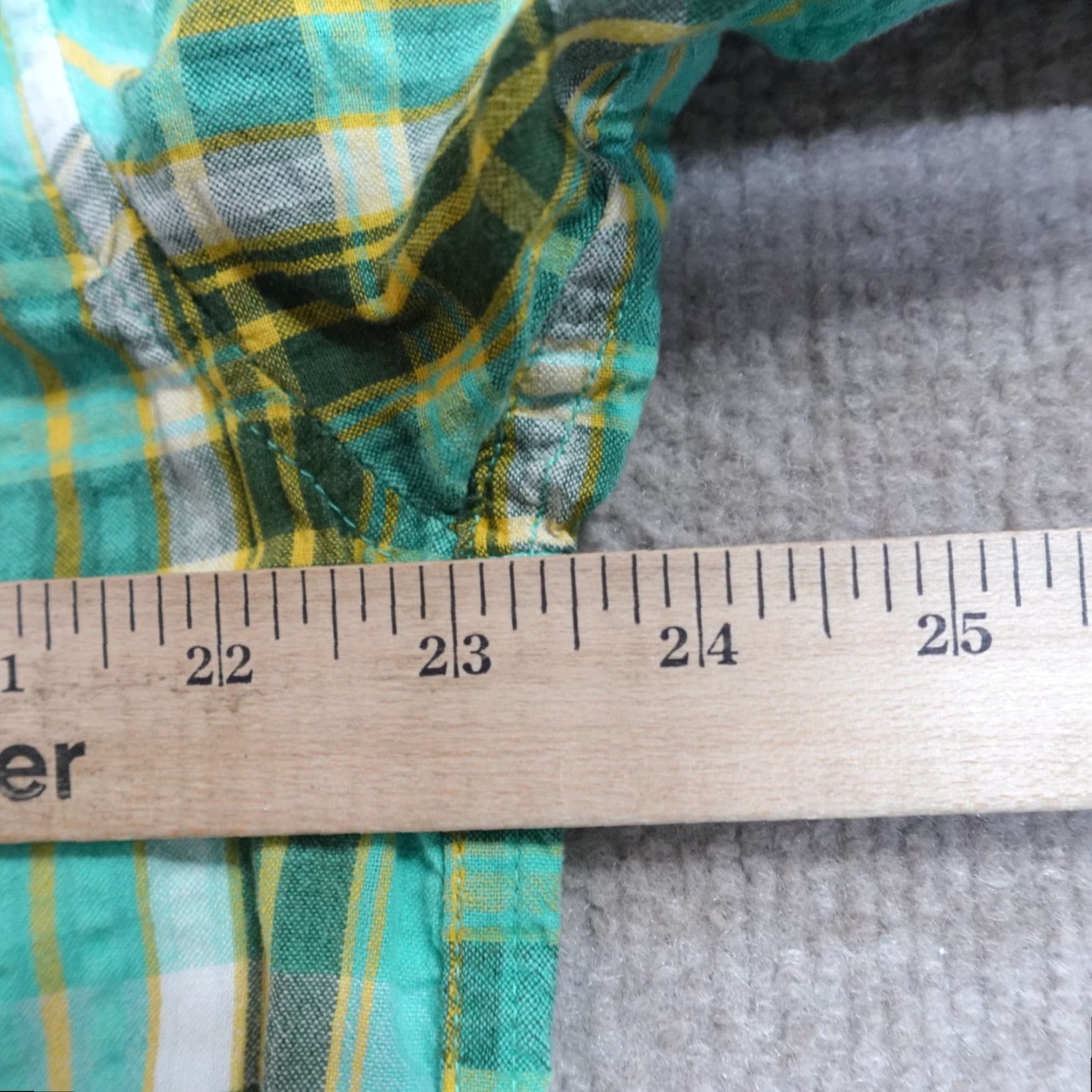 The Territory Ahead VINTAGE Territory Ahead Shirt LT Green Plaid Short Sleeve 100% Cotton Mens Size US L / EU 52-54 / 3 - 4 Thumbnail
