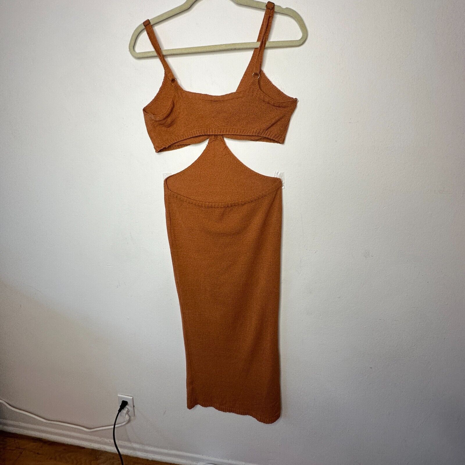 Other Blanc Clothing Camel Cut-Out Front Spaghetti Maxi Dress L Size L / US 10 / IT 46 - 5 Thumbnail