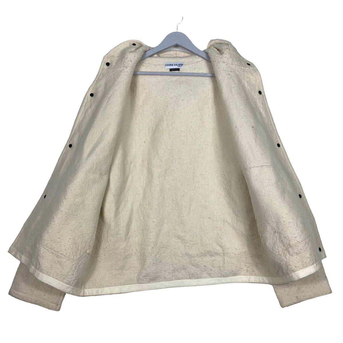 Massimo Osti × Stone Island 💥AW2003 STONE ISLAND SHERPA BUTTON JACKET Size US L / EU 52-54 / 3 - 11 Thumbnail