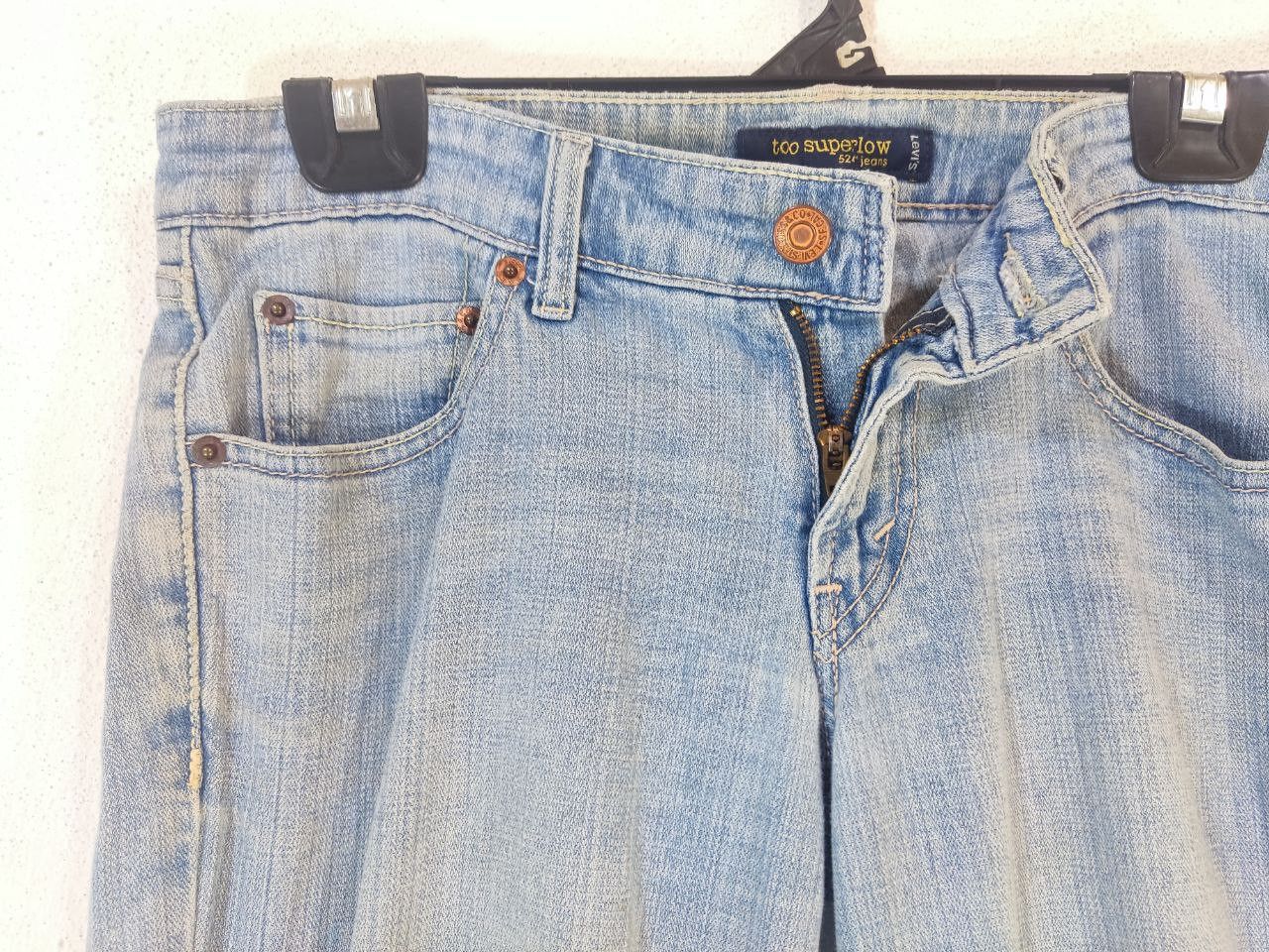 Levi's vintage levis 524 too superlow denim nice design Size 32" / US 10 / IT 46 - 7 Thumbnail