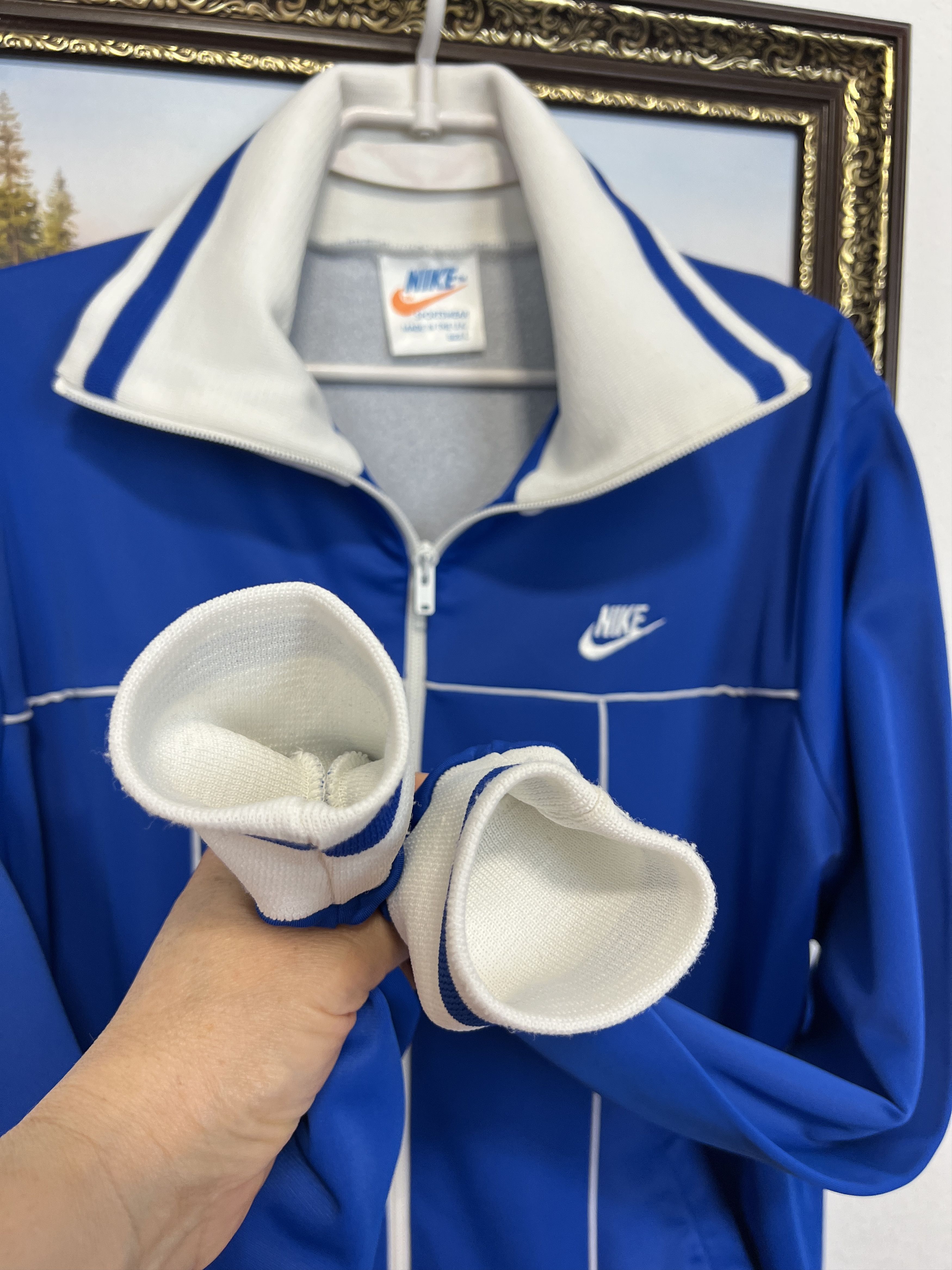 Nike Vintage 80's Nylon Jacket Activewear Track Top Zip Rare Size US L / EU 52-54 / 3 - 6 Thumbnail