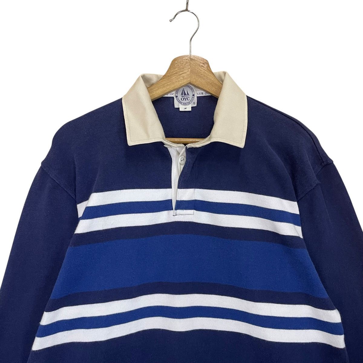 Rugby Ralph Lauren Vintage 90s Ocean Youth Club Polo Rugby Shirts Size M Size US L / EU 52-54 / 3 - 4 Thumbnail
