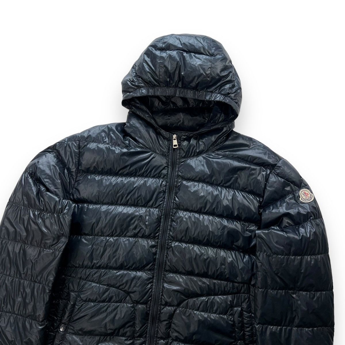 image of Moncler Navy Guerin Puffer Jacket, Men's (Size Large)