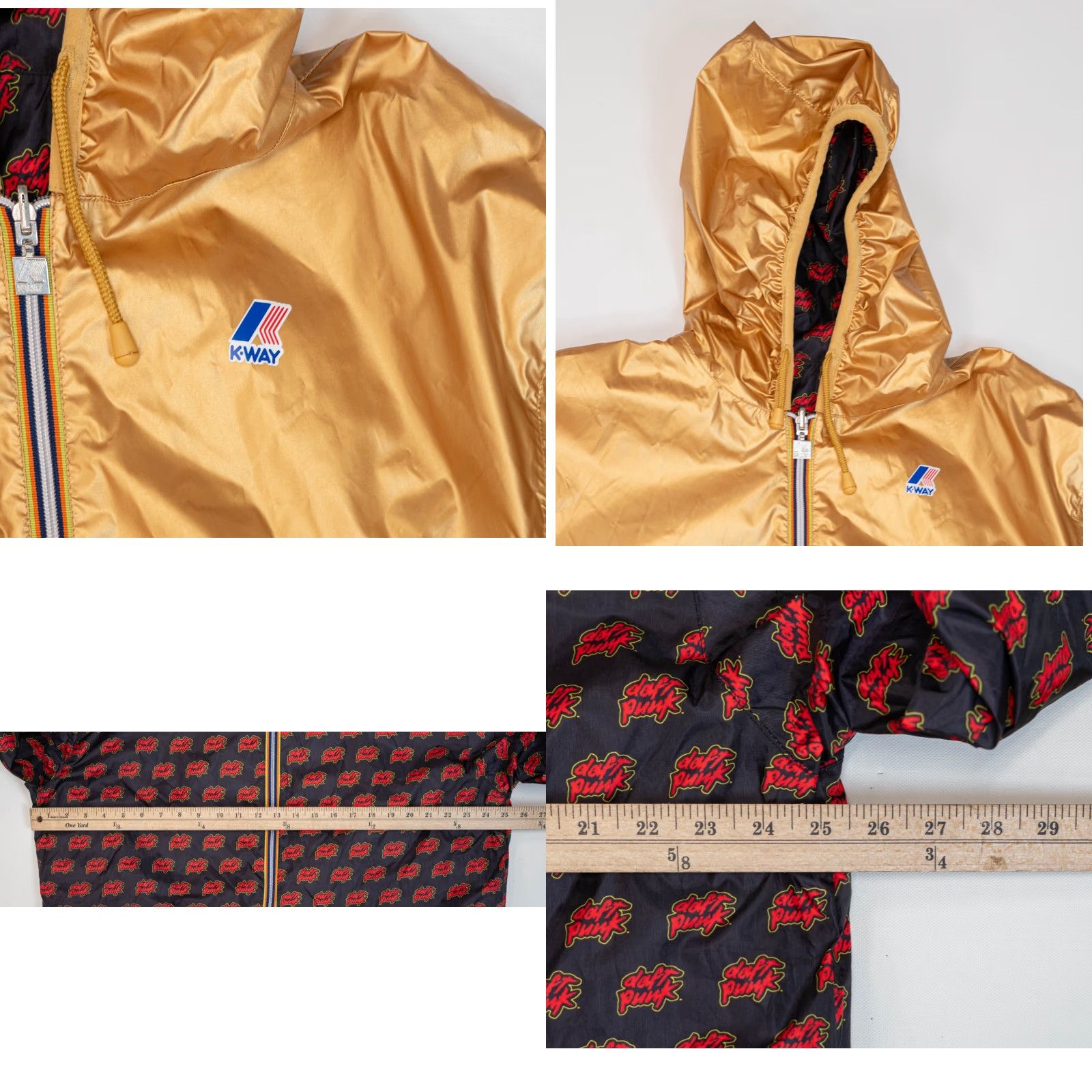Vintage VINTAGE Daft Punk Jacket Gold Men XL K.WAY 3-in-1 Reversible Promo Limited Edition Size US XL / EU 56 / 4 - 8 Thumbnail