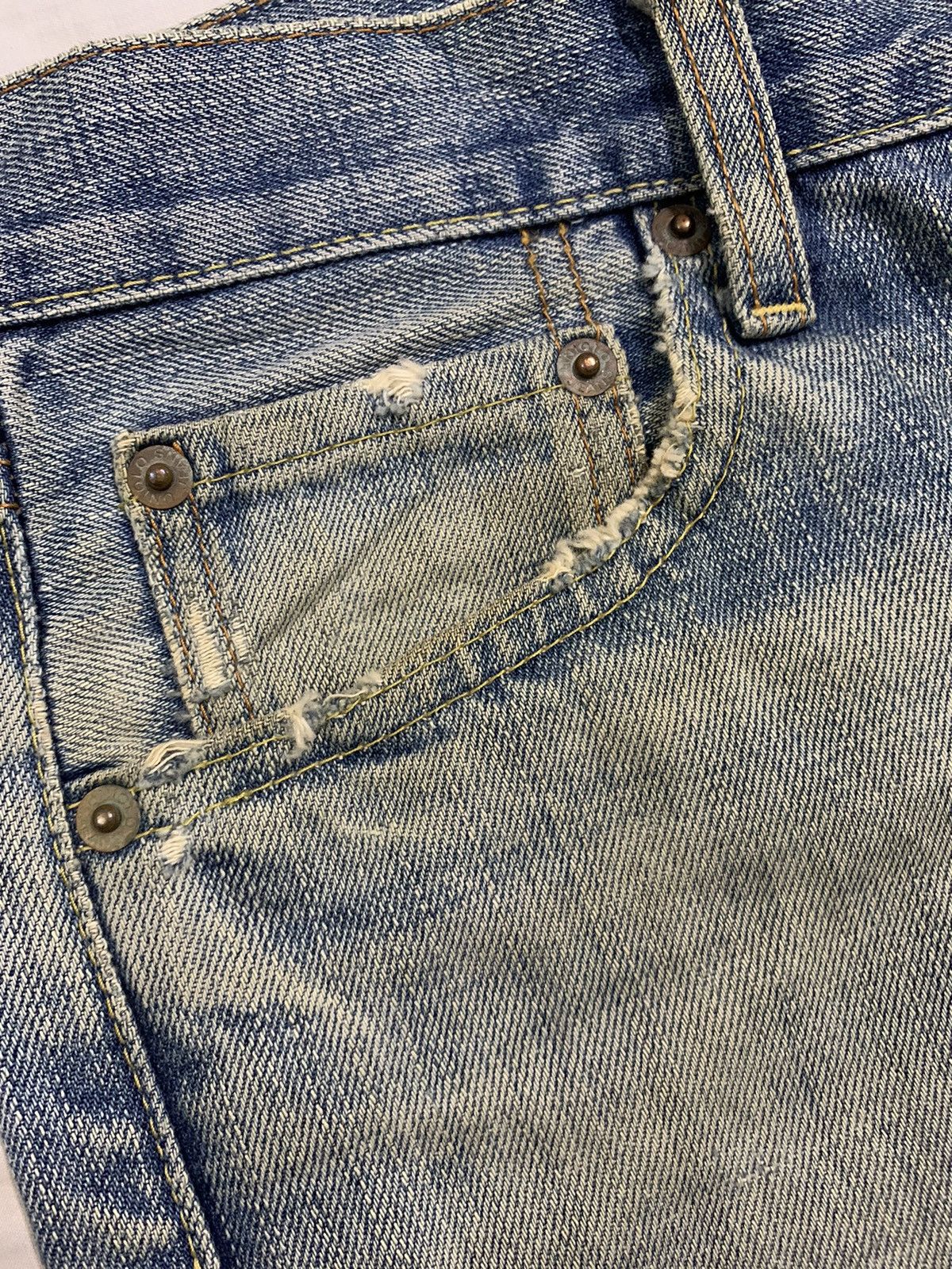 Jun Takahashi Vintage Uniqlo S003 Baggy Dirt Mud Washed Distressed Jeans Size US 32 / EU 48 - 5 Thumbnail