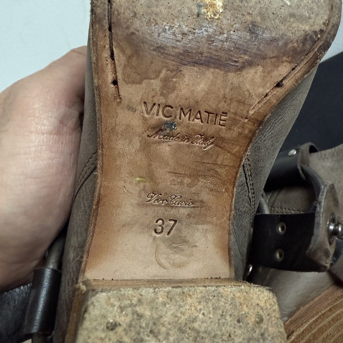 VIC MATI Vic Matie Lamb Leather Cow Boy Ankle Boots Size US 7 / IT 37 - 12 Thumbnail