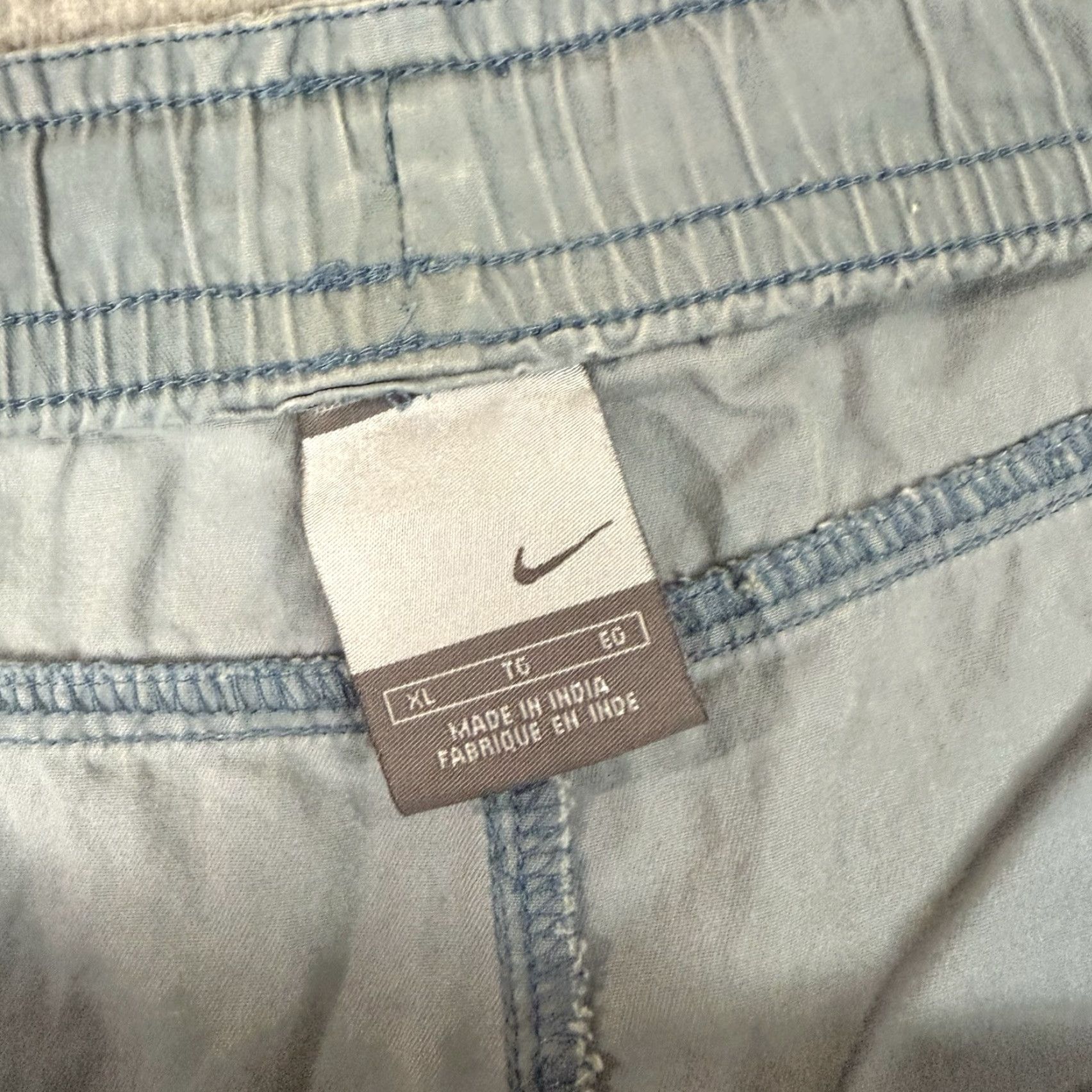 Nike VINTAGE Nike Shorts Mens XL Blue Embroidered Distressed Swoosh Rare Vtg Casual Size US 36 / EU 52 - 5 Thumbnail