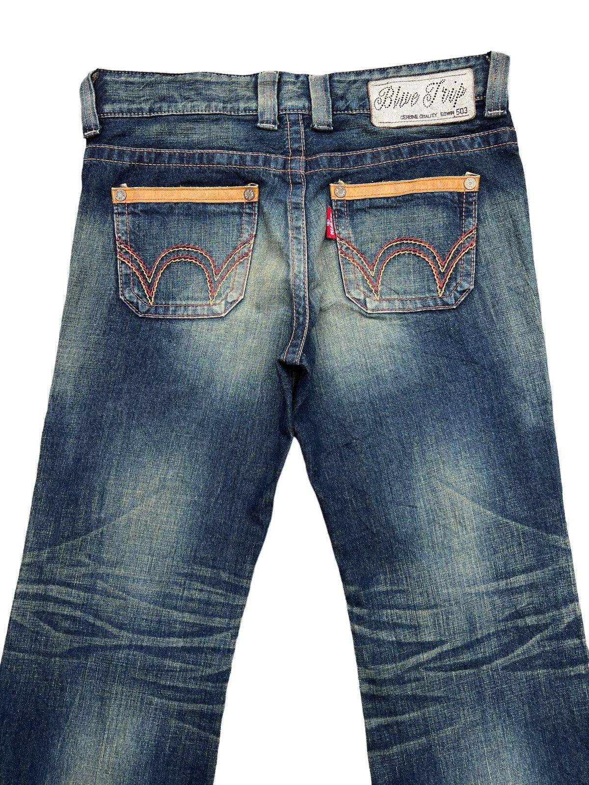 Edwin Vtg Edwin Blue Trip Mudwash Bootcut Denim Jeans 34x33 Size 34" / US 12 / IT 48 - 5 Thumbnail