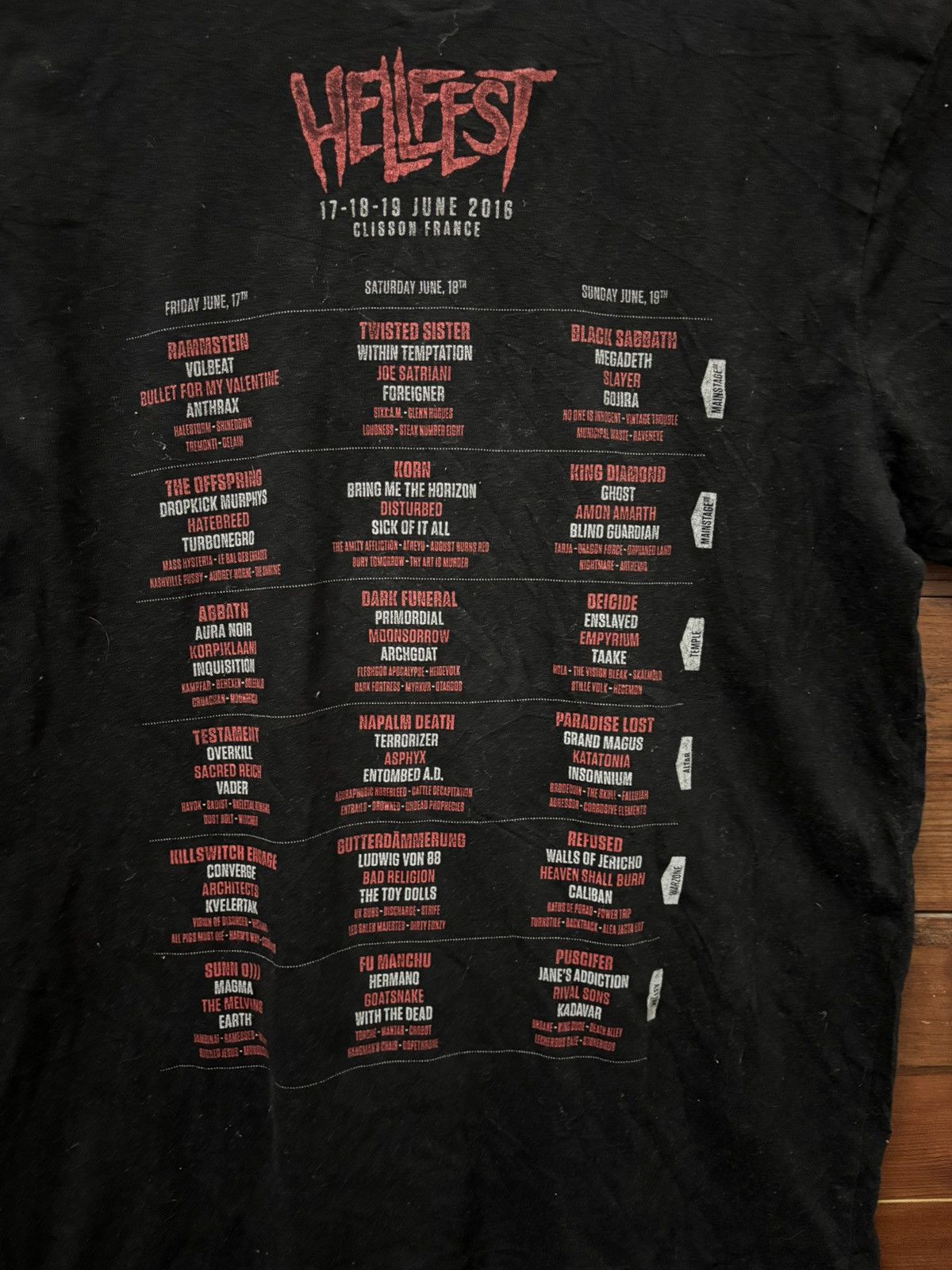 Band Tees Hellfest 2016 band tour tshirt Size US M / EU 48-50 / 2 - 4 Thumbnail