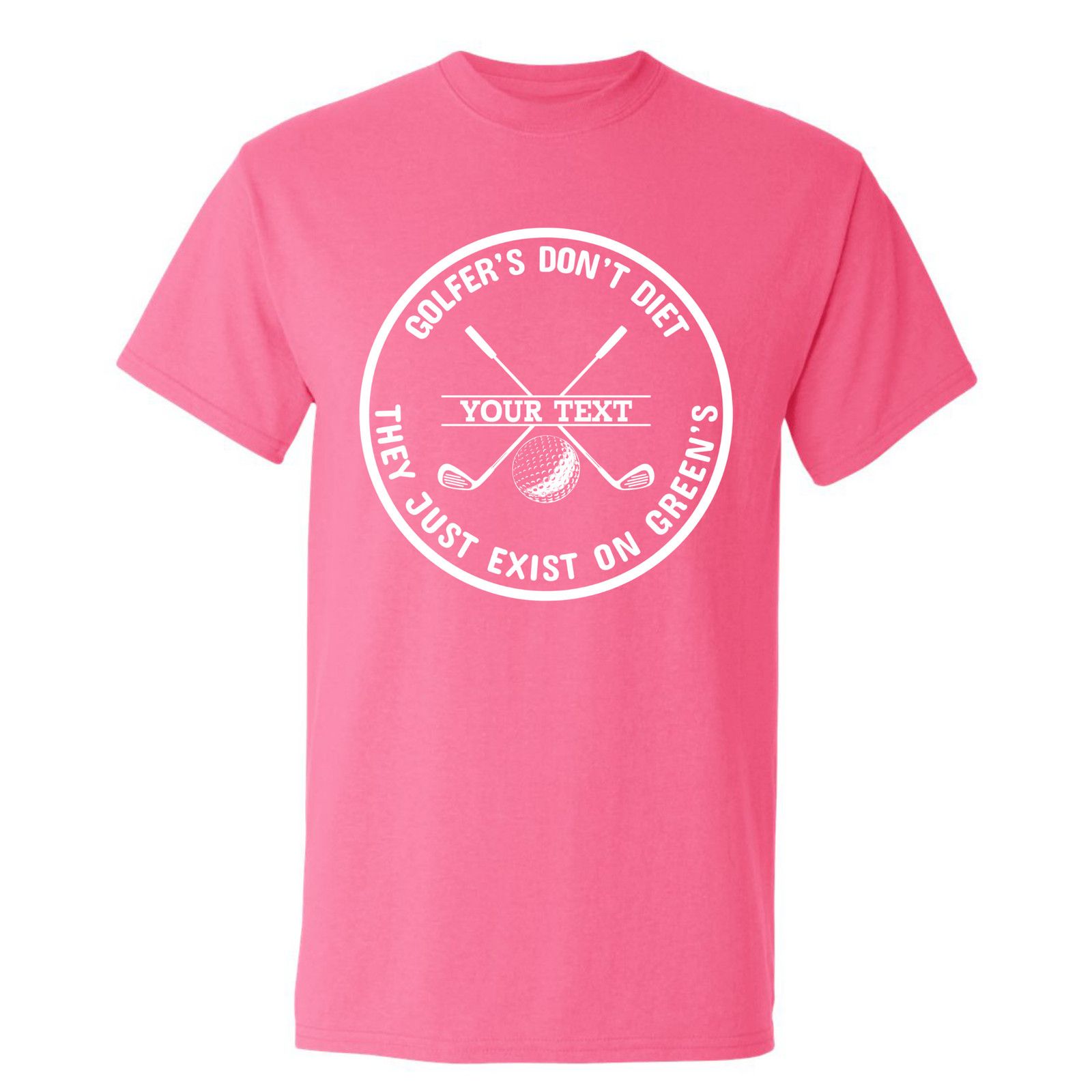 Gildan Golfers Don't Diet Personalized Name Golf Clubs Ball T-Shirt Size US XL / EU 56 / 4 - 21 Thumbnail