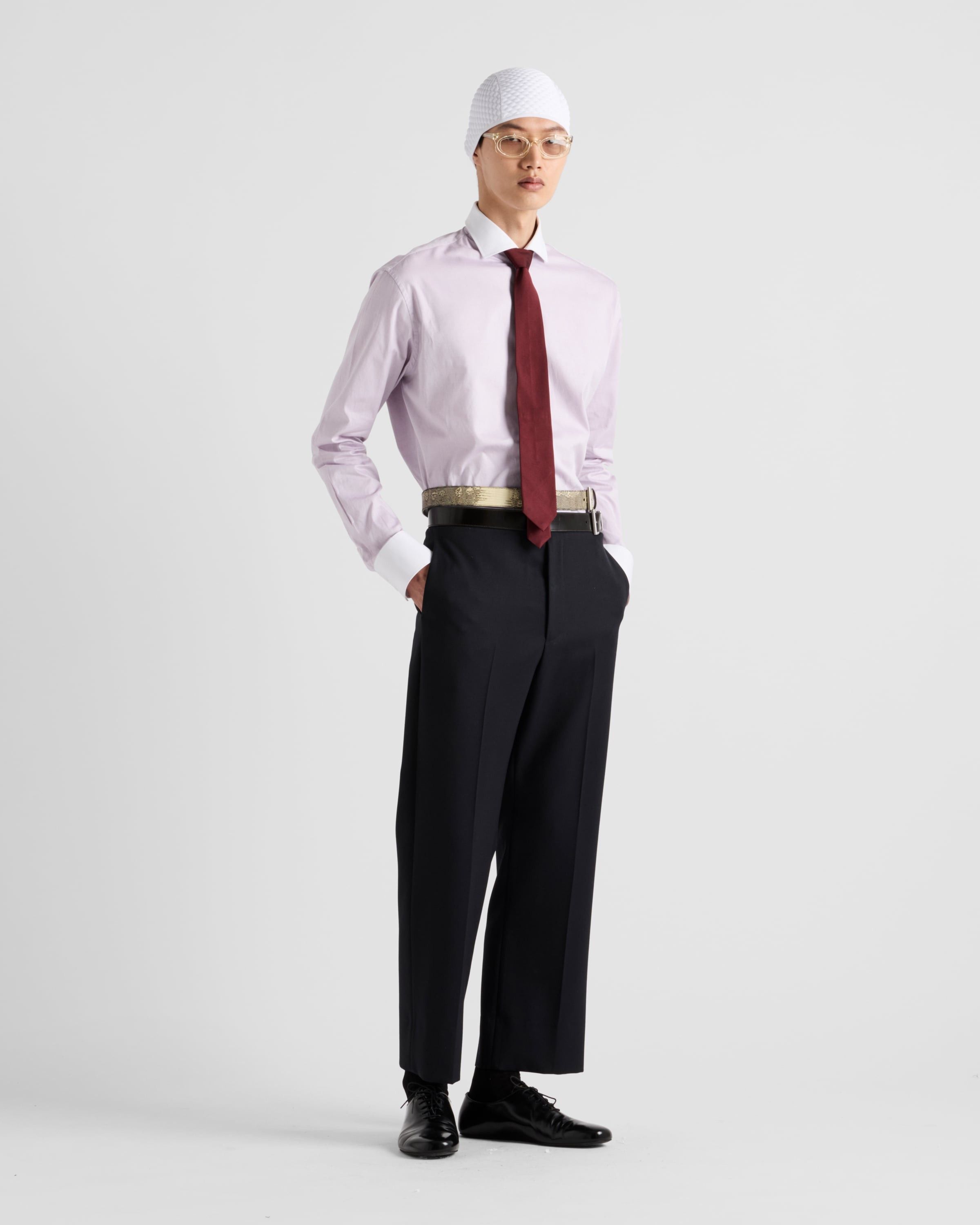 Prada oc11z0625 Shirt in Lilac/White Size US S / EU 44-46 / 1 - 2 Thumbnail