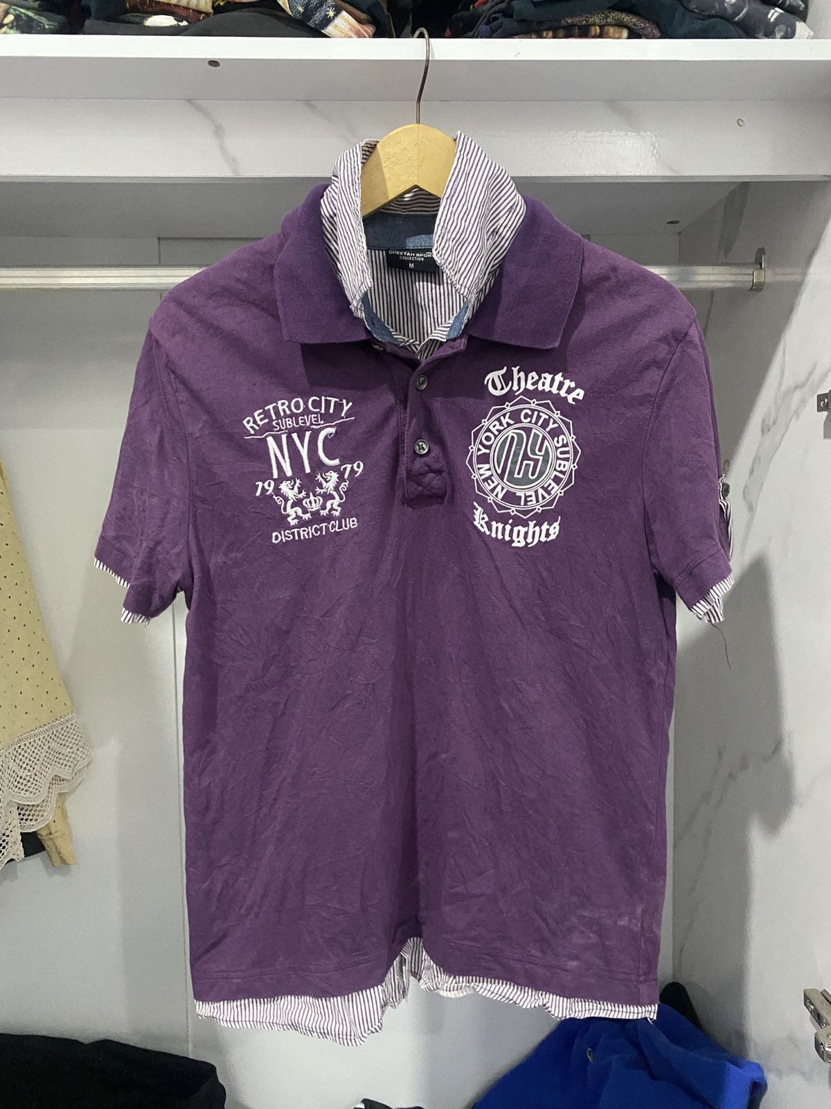 Hysteric Glamour Japanese Casual Polo Double Layer Shirt Hysteric Size US M / EU 48-50 / 2 - 1 Thumbnail