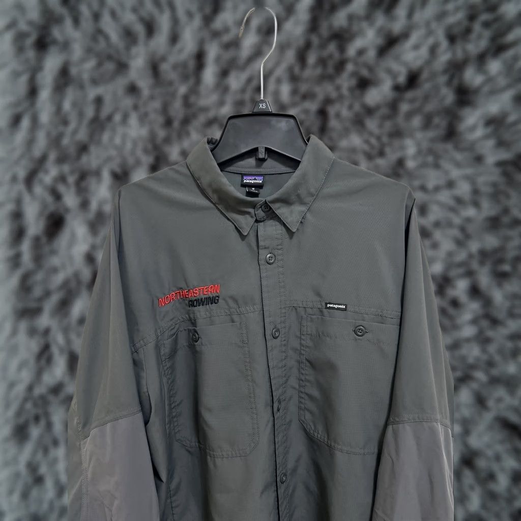Patagonia Patagonia Shirt Mens Medium Long Sleeve Lightweight Field Gray Button-Down UV Protection Pockets Outdoor 90s? Size US M / EU 48-50 / 2 - 1 Thumbnail