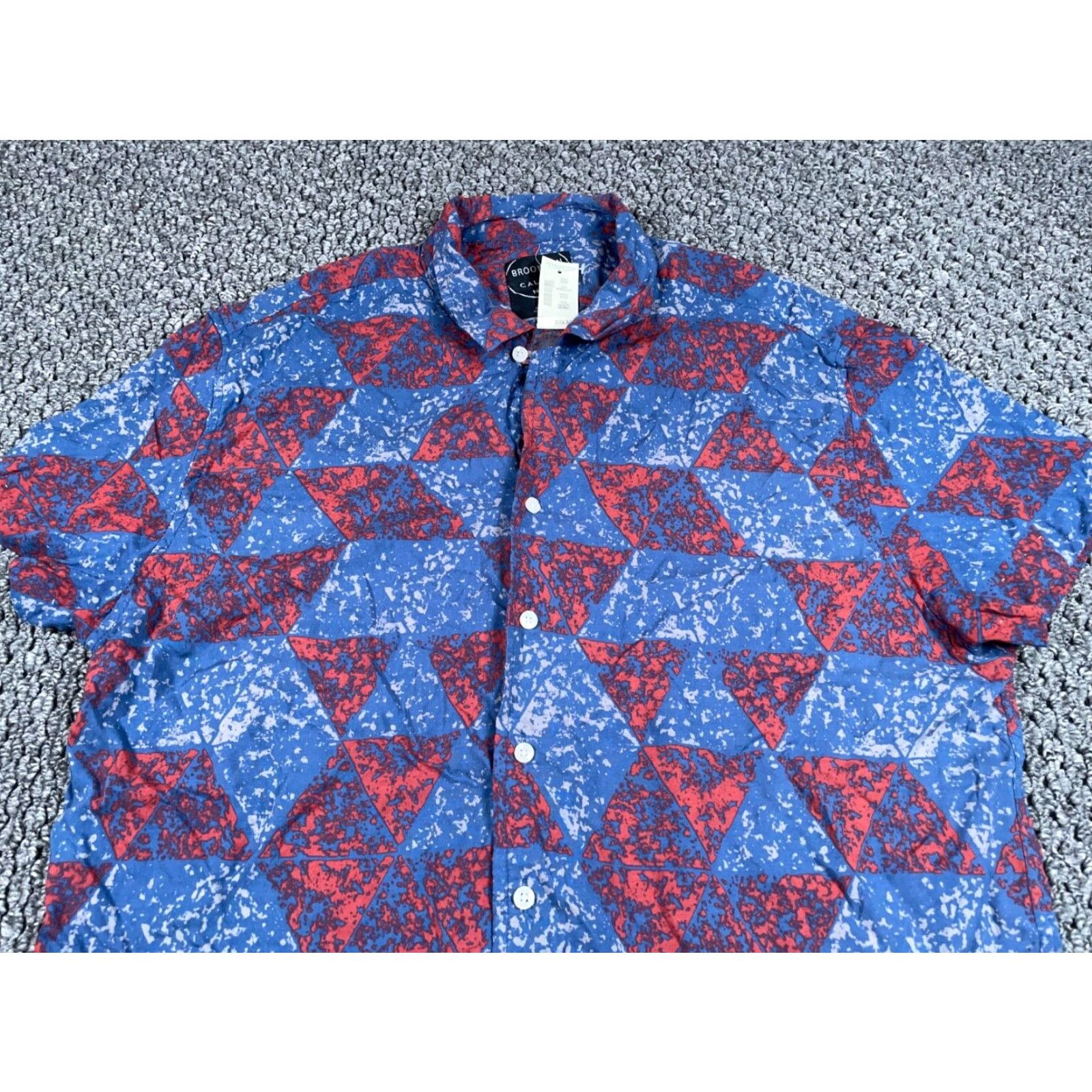Aeropostale VINTAGE Aeropostale Short Sleeve Button Shirt Adult XL Men Blue Red Geometric Pattern 90s Casual Size US XL / EU 56 / 4 - 4 Thumbnail