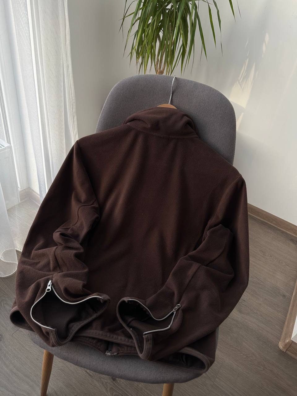 Nike × Nike ACG × Vintage Vintage Nike Brown Full Zip Fleece Hoodie Size L / US 10 / IT 46 - 11 Thumbnail