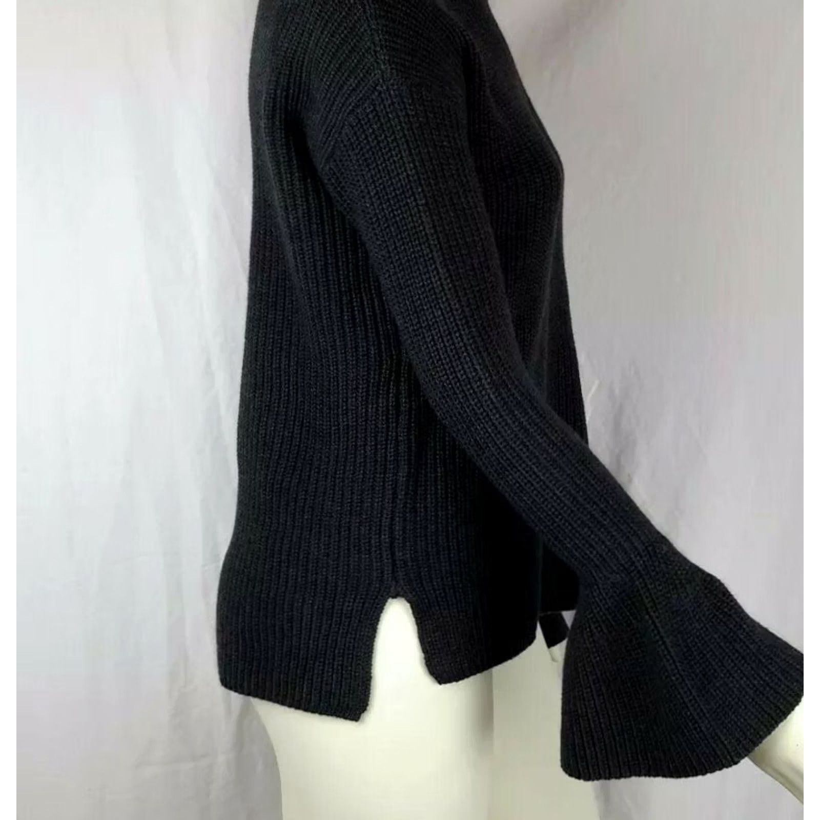 Anthropologie Anthropologie Stitches & Stripes sweater Womens size S Gray Crewneck Bell Sleeve Cotton Blend Knit Vintage: No Size S / US 4 / IT 40 - 3 Thumbnail
