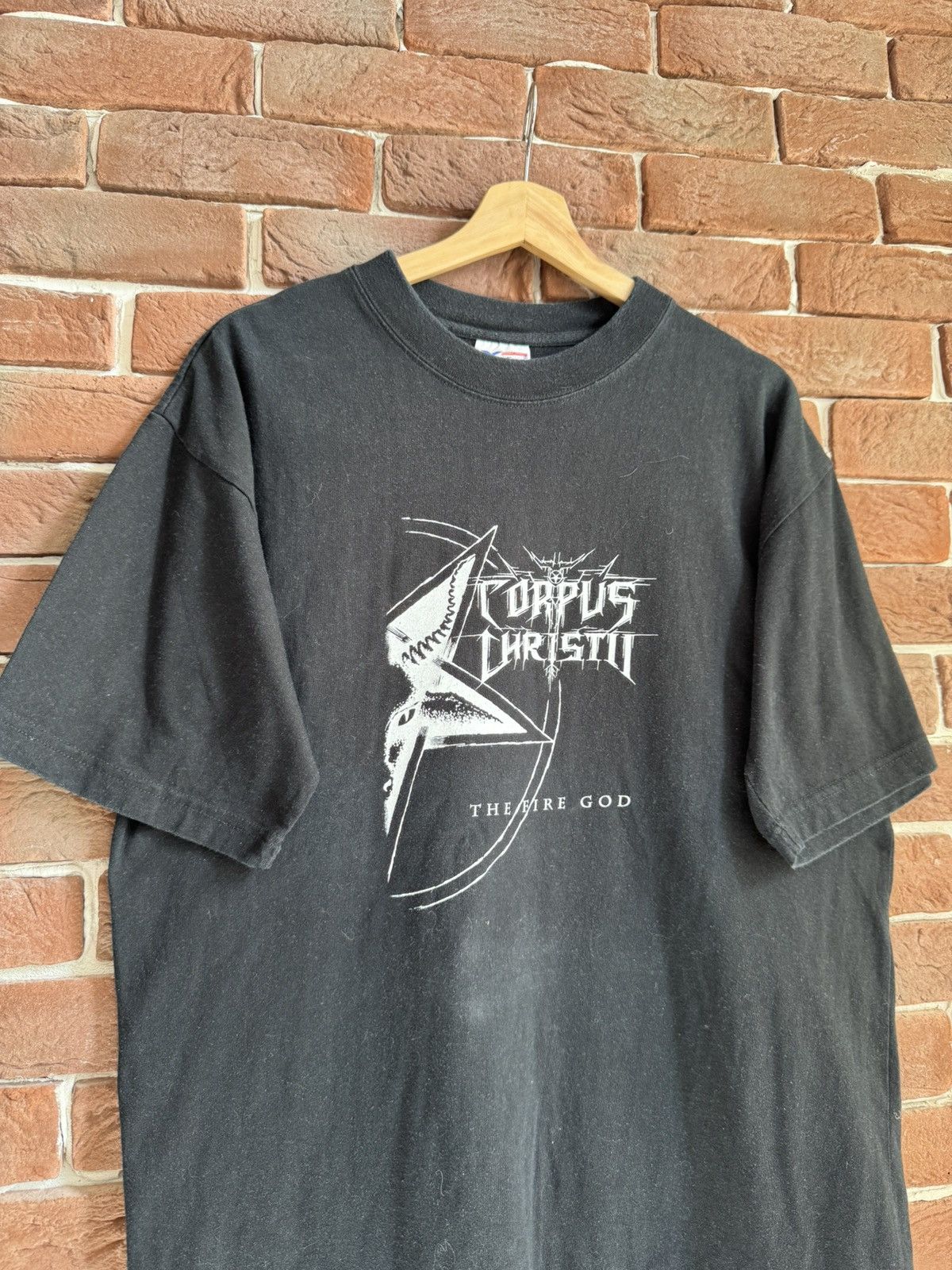 Band Tees Rare Vintage Corpus Christii Fire of God Black Metal Tshirt Size US XL / EU 56 / 4 - 3 Thumbnail