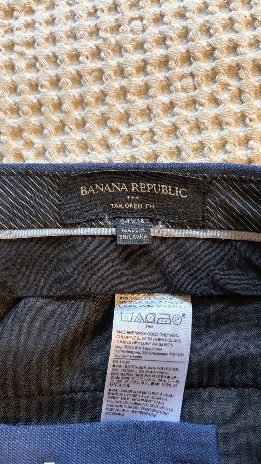Banana Republic Banana Republic Tailored Fit Sharkskin Suit, Basic Navy, 42L Size 42L - 12 Thumbnail