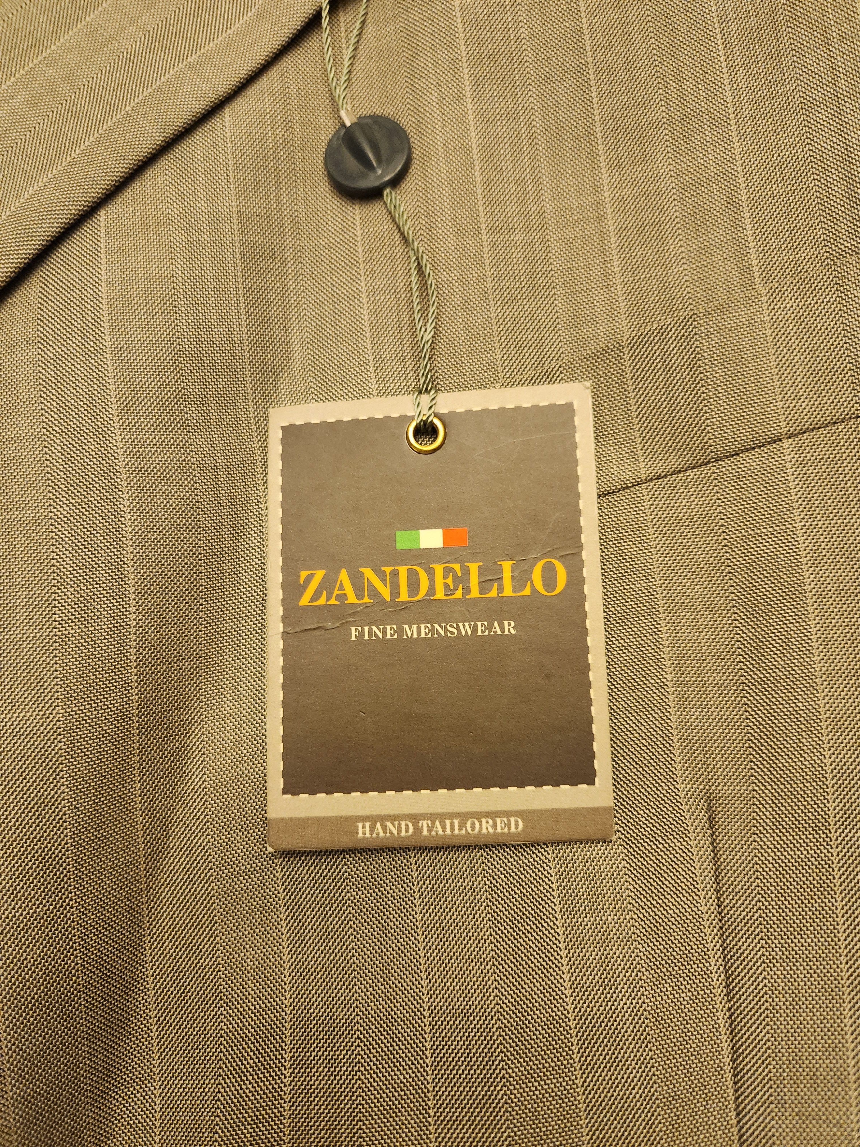 Other NWT Zandello Hand Tailored Gray Pinstriped Blazer Size 42R - 4 Thumbnail