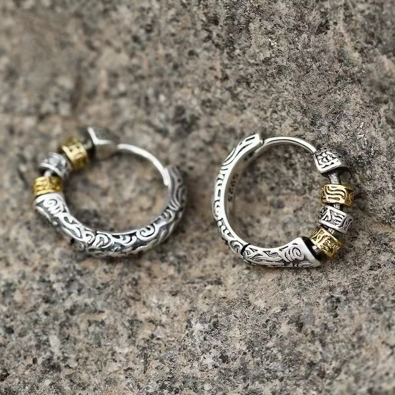 Vintage Vintage Circle Hoop Earring(1pairs) Size ONE SIZE - 3 Thumbnail